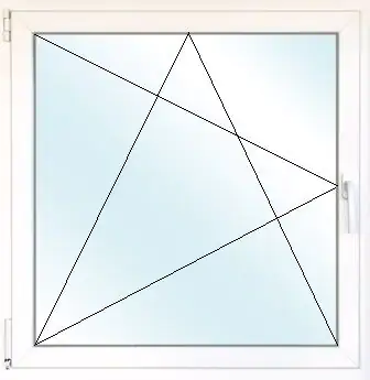 Meeth Fenster 90 x 155 cm DIN links 1 flügelig Dreh-Kipp weiß/ titan