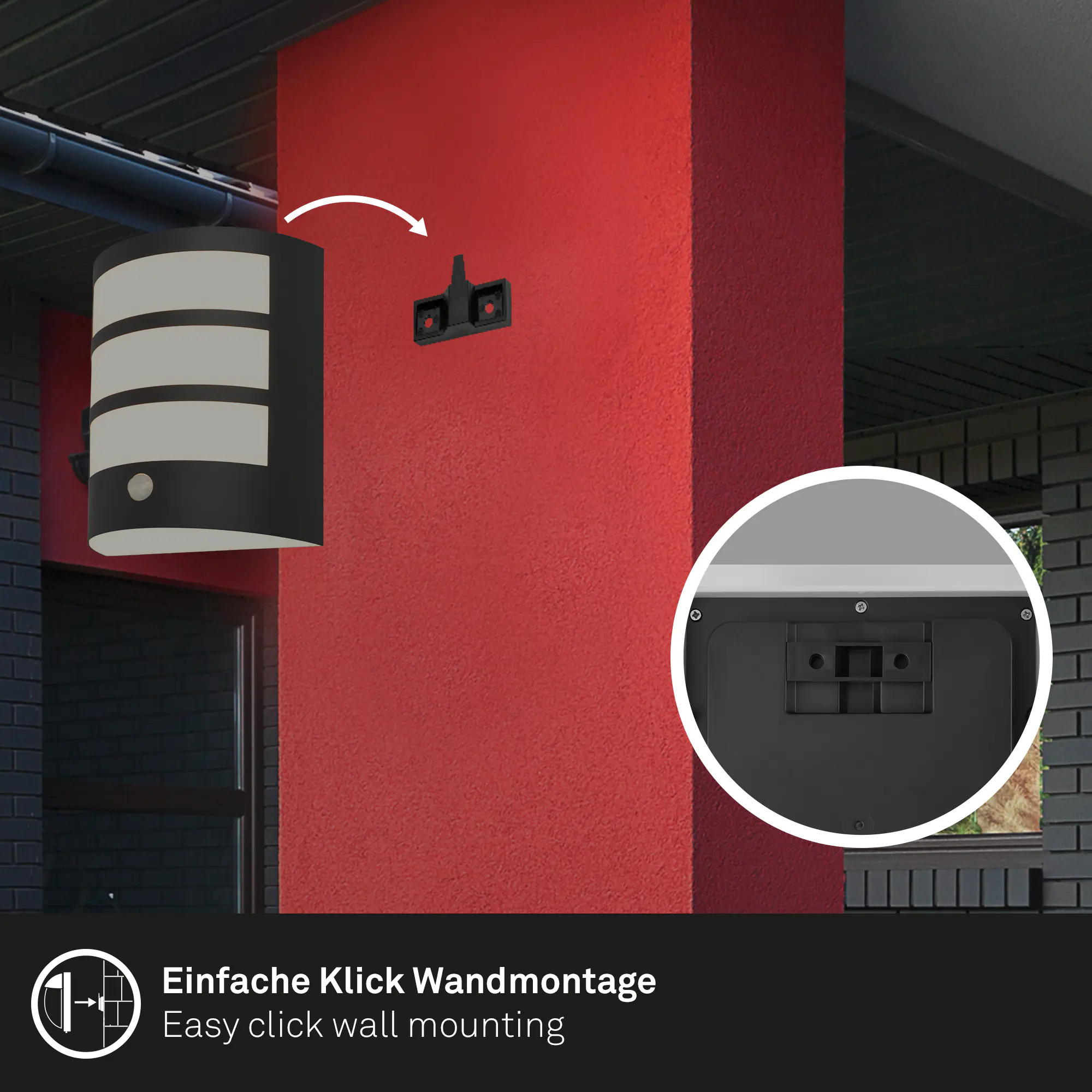 Briloner LED Akku-Außenwandleuchte 5,8W schwarz Bewegungssensor warmweiß Briloner LED Akku-Außenwandleuchte 5,8W schwarz Bewegungssensor warmweiß