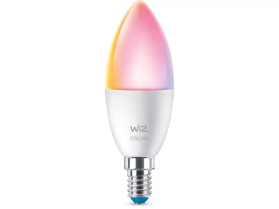 WIZ LED-Leuchtmittel Kerzenform C37 E14 4,9W warmweiß bis kaltweiß smart RGBW