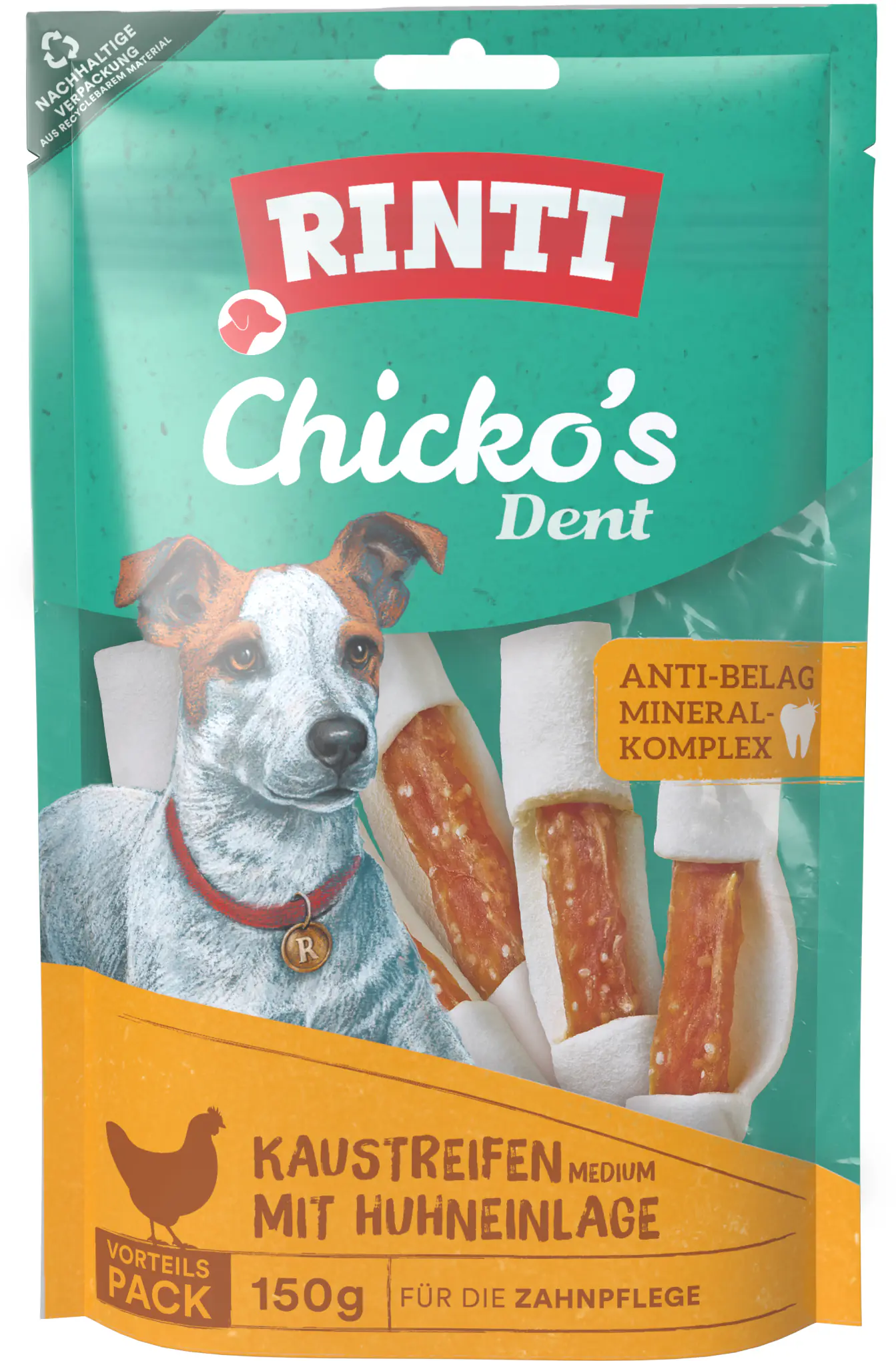 Rinti Hundesnacks Huhn Medium Chicko Dent 150 g Rinti Hundesnacks Huhn Medium Chicko Dent 150 g