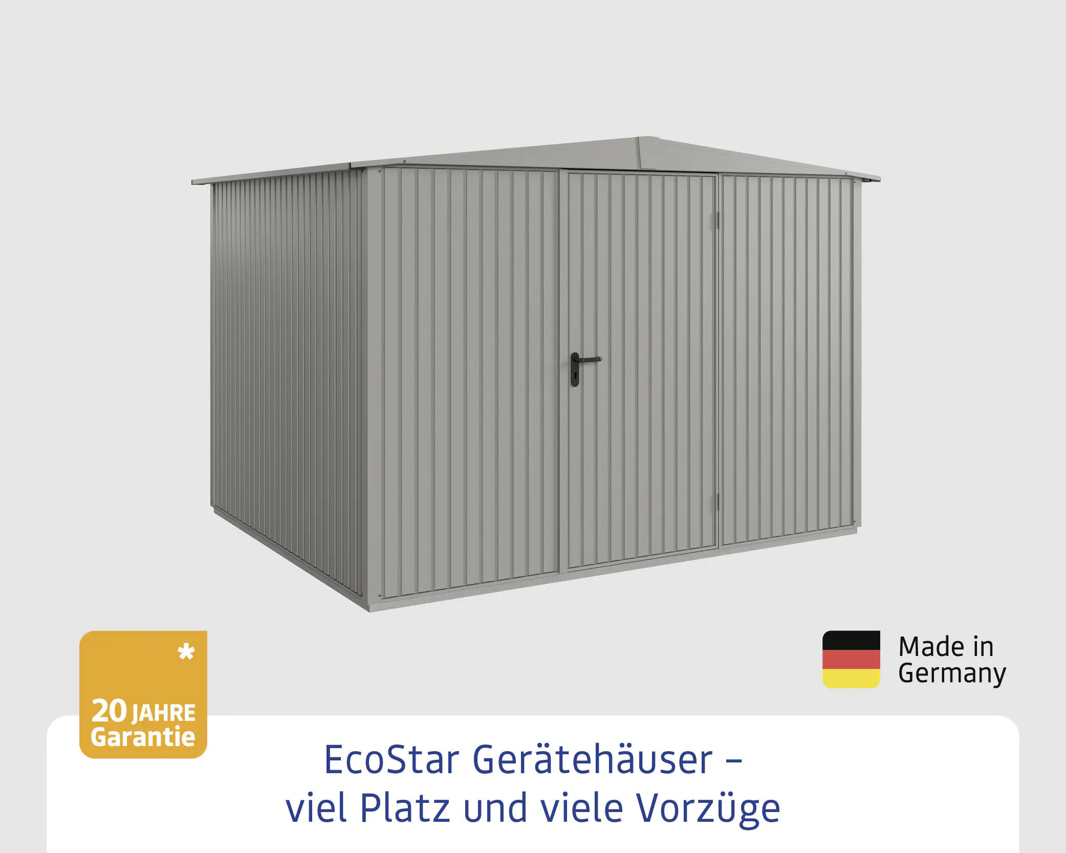 EcoStar Gerätehaus Trend-S Typ 3 323,6 x 247,7 x 219,4 cm graualuminium