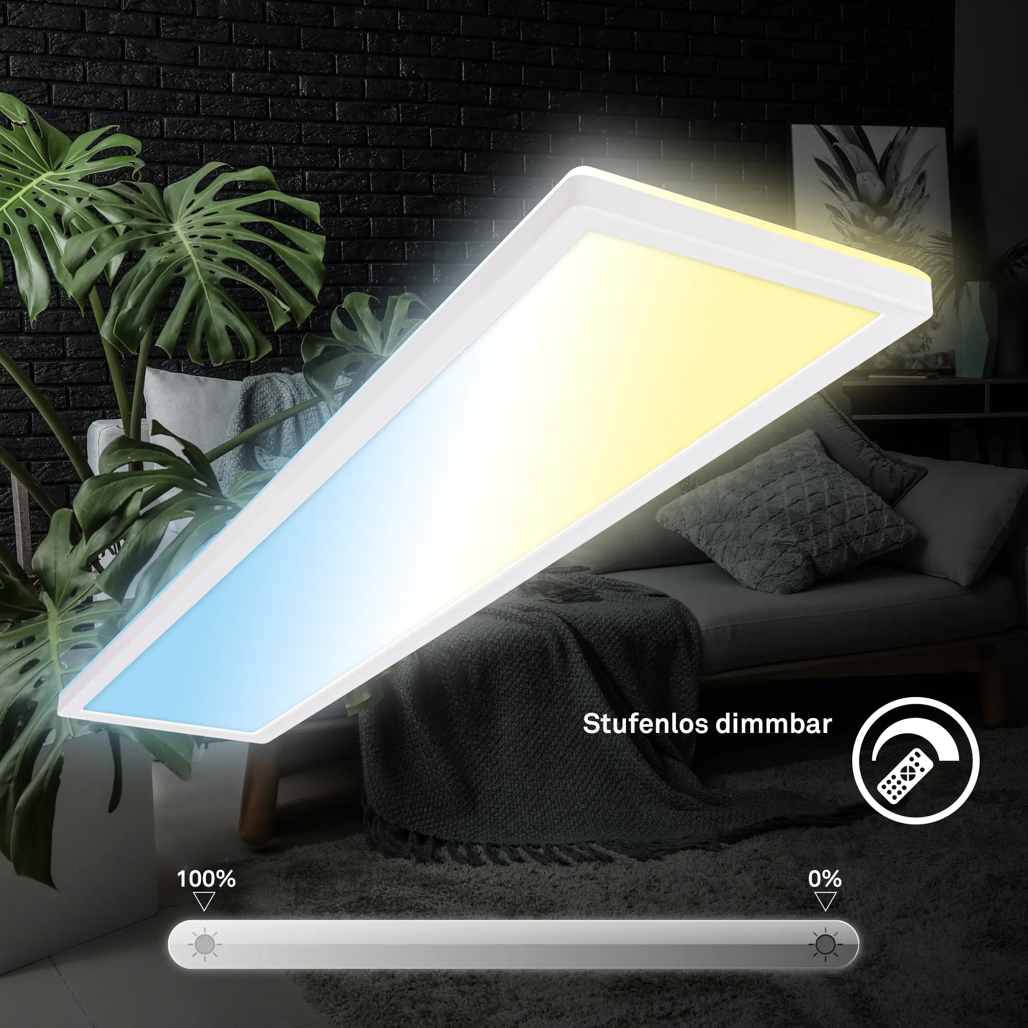 Briloner LED Panel Tava 36W 98x20x3 weiß dimmbar warmweiß-kaltweiß Briloner LED Panel Tava 36W 98x20x3 weiß dimmbar warmweiß-kaltweiß