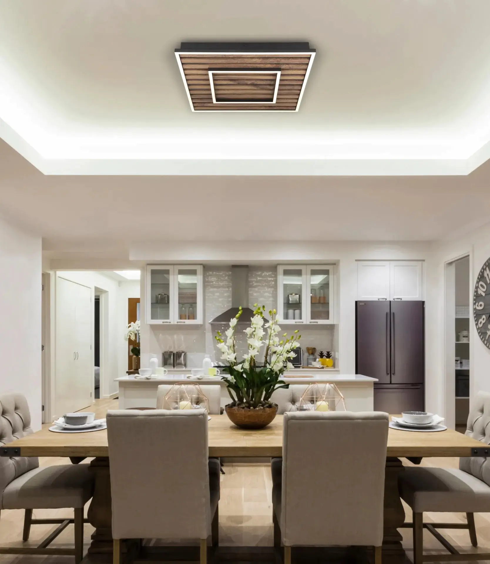 Globo LED-Deckenleuchte WOODY 45 cm