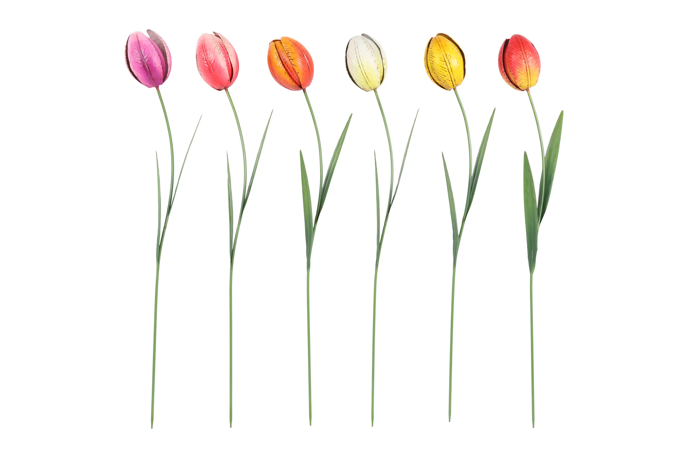 Flamingo Gartenstecker Tulipa Metall 16 x 86 cm mehrfarbig