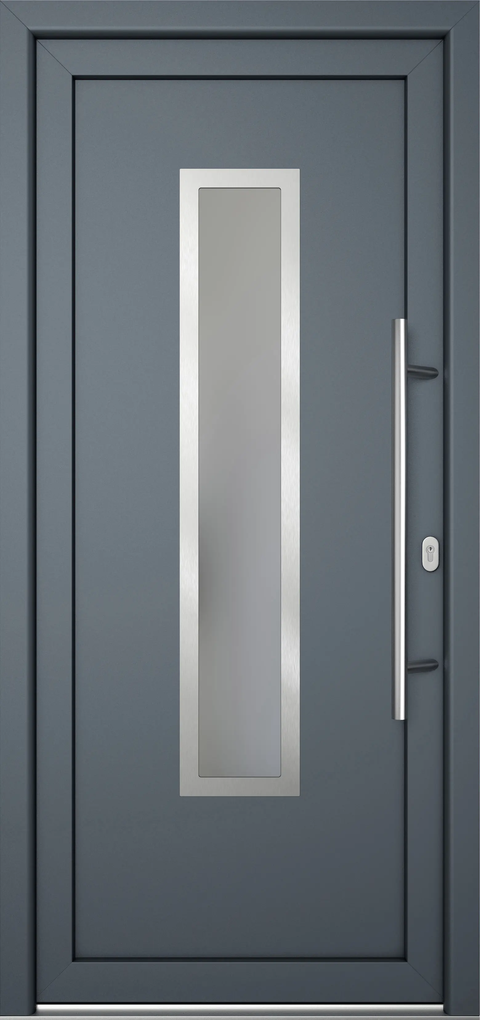 Meeth Haustür Signum Pro PVC Modell 32 108 x 200 cm DIN Rechts weiß/titan Meeth Haustür Signum Pro PVC Modell 32 108 x 200 cm DIN Rechts weiß/titan