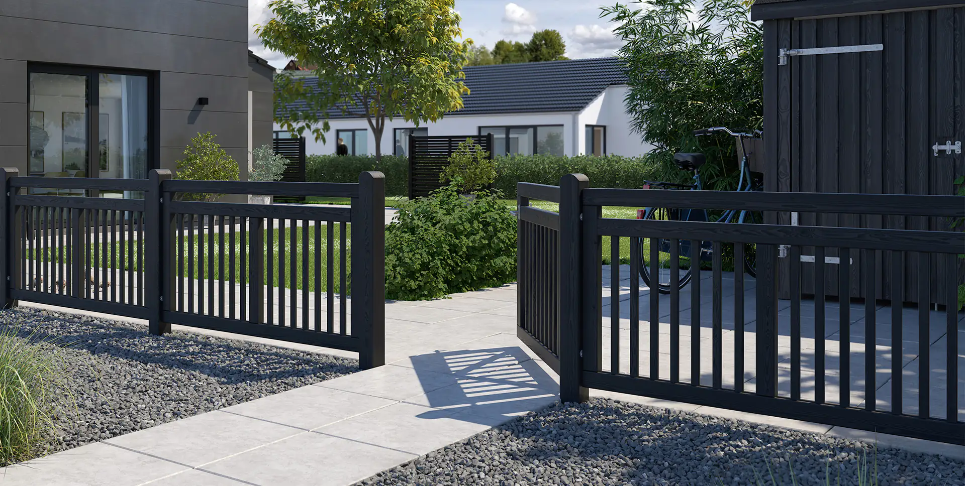 Plus Tor Linea 150 x 80 cm RAL 9005 Schwarz