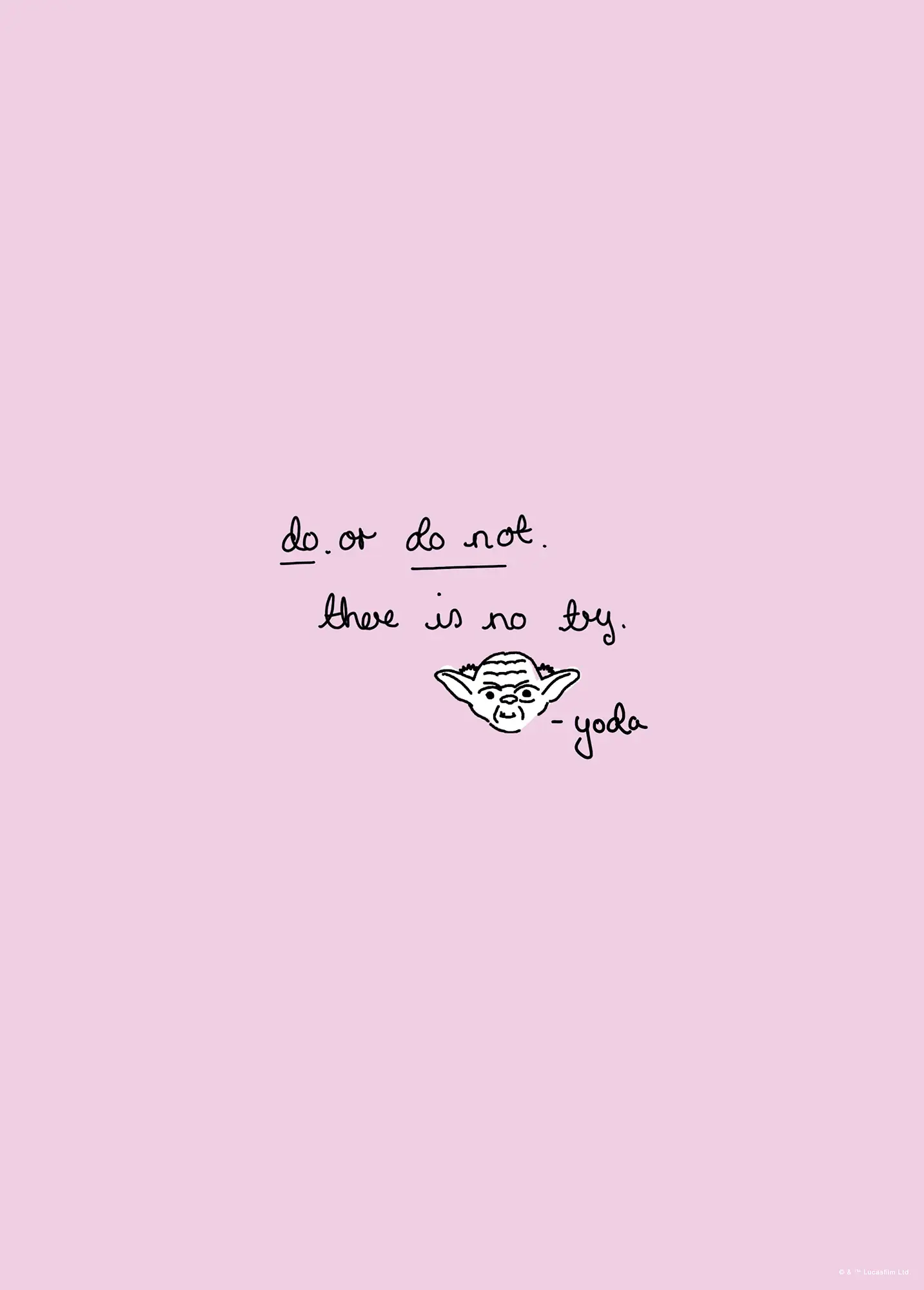 4055065190827 Komar Wandbild SW Quote Yoda Cute 50 x 70 cm