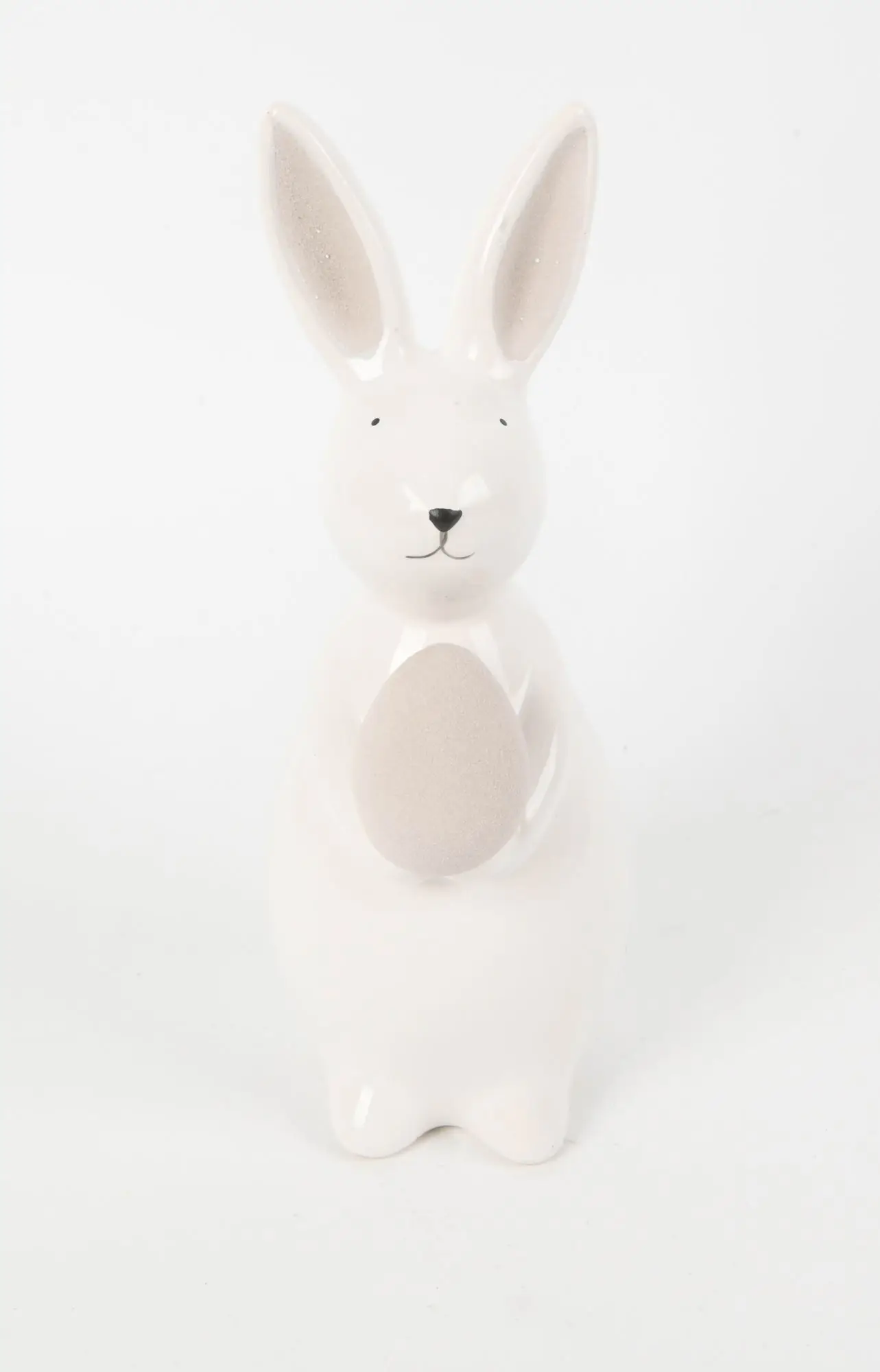 TrendLine Dekofigur Hase Keramik 19 x 9 cm weiß