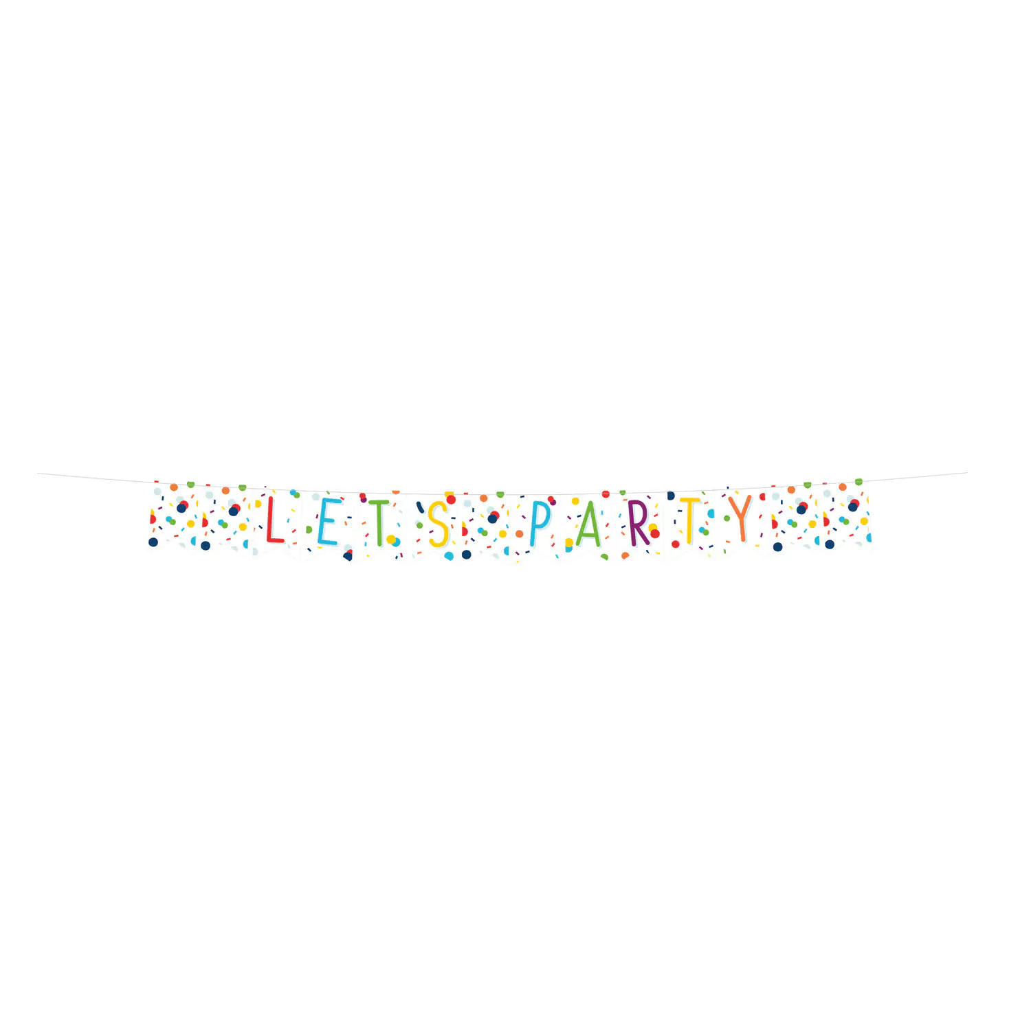 Wimpelkette Confetti Birthday Papier 185 x 19 cm Wimpelkette Confetti Birthday Papier 185 x 19 cm