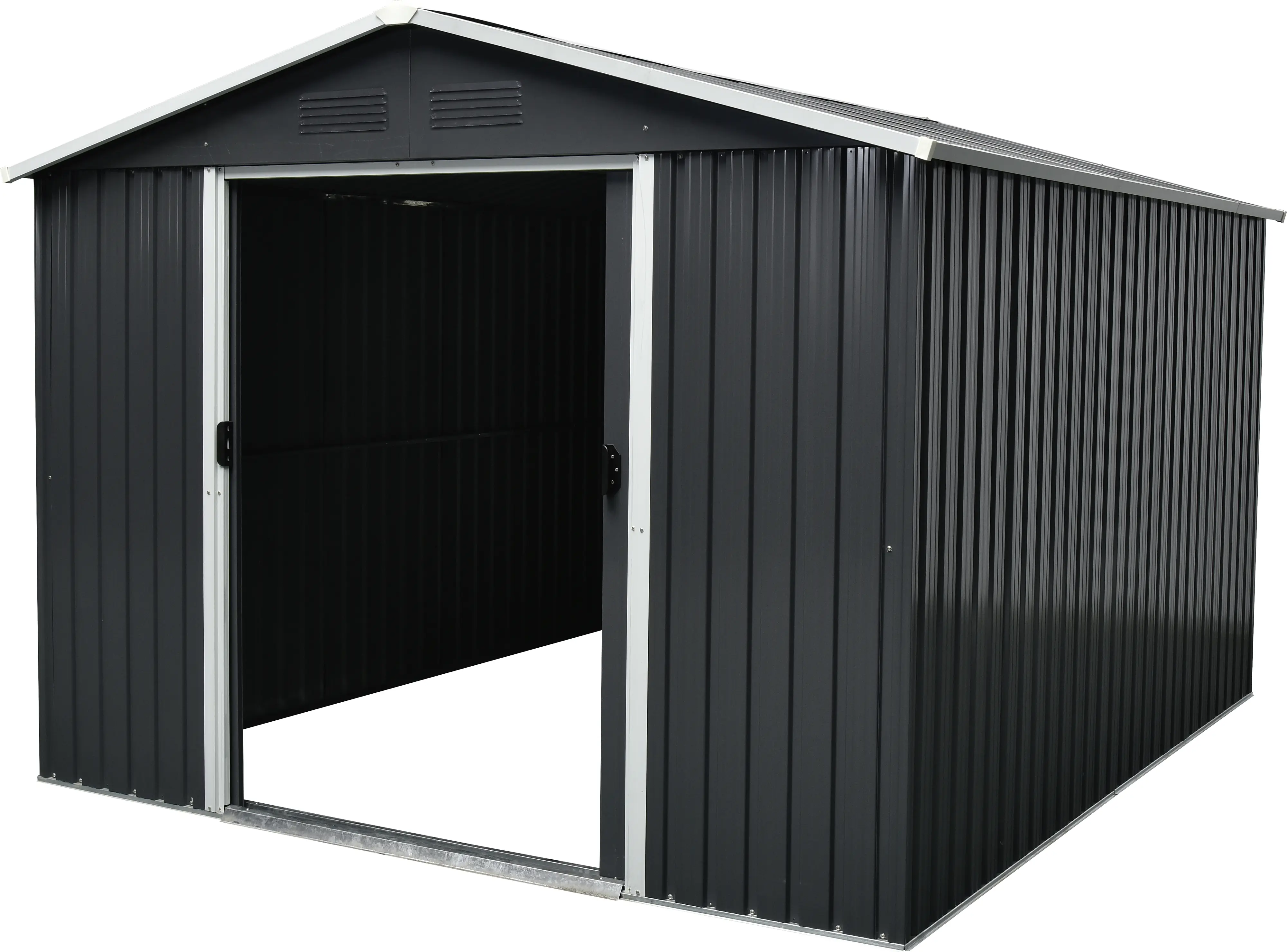 Pergart Metallgerätehaus Dresden II 108 291 x 226 cm schiefer-creme