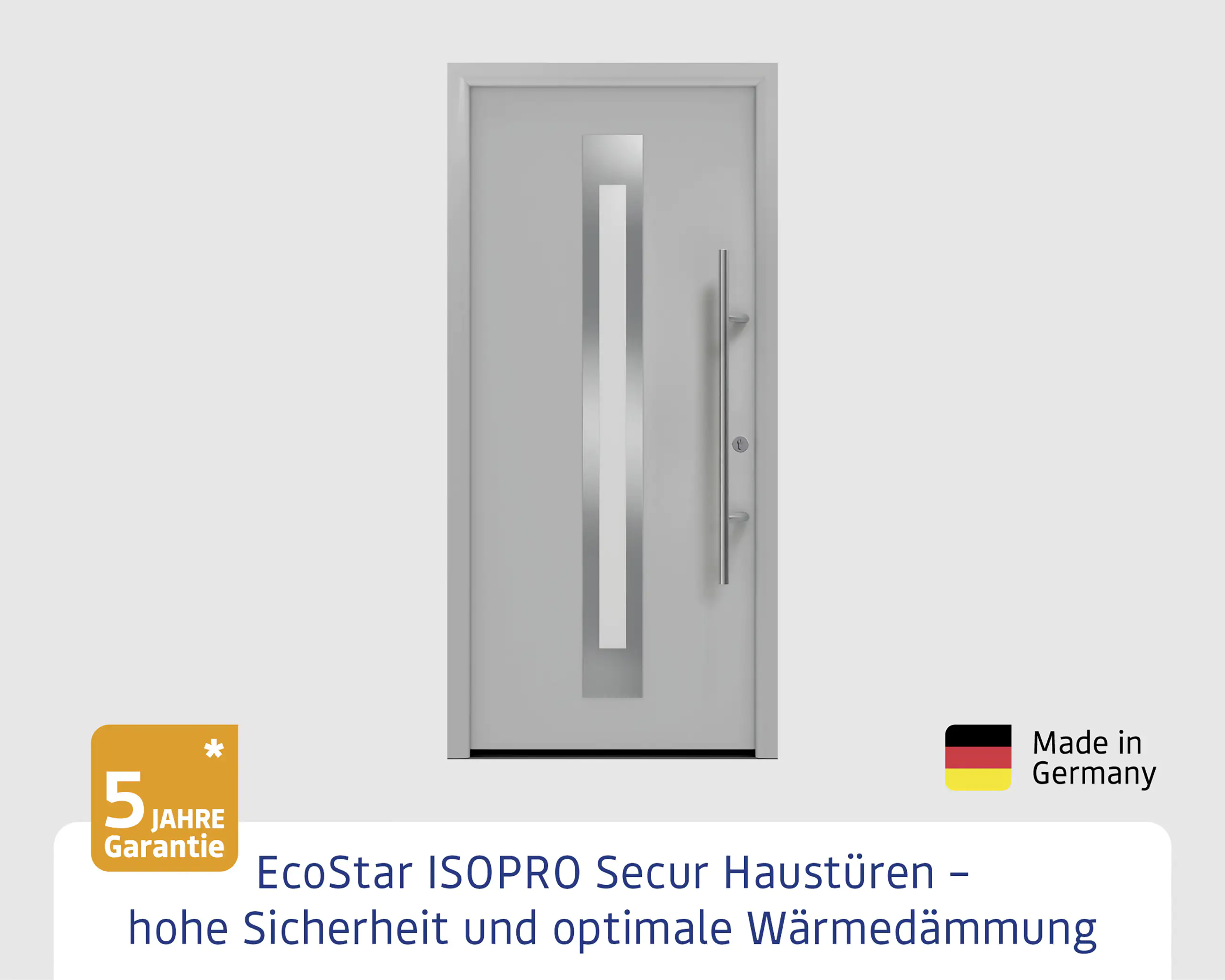 EcoStar Haustür ISOPRO Secur IPS 770S RC2 weißaluminium 110 x 210 cm EcoStar Haustür ISOPRO Secur IPS 770S RC2 weißaluminium 110 x 210 cm