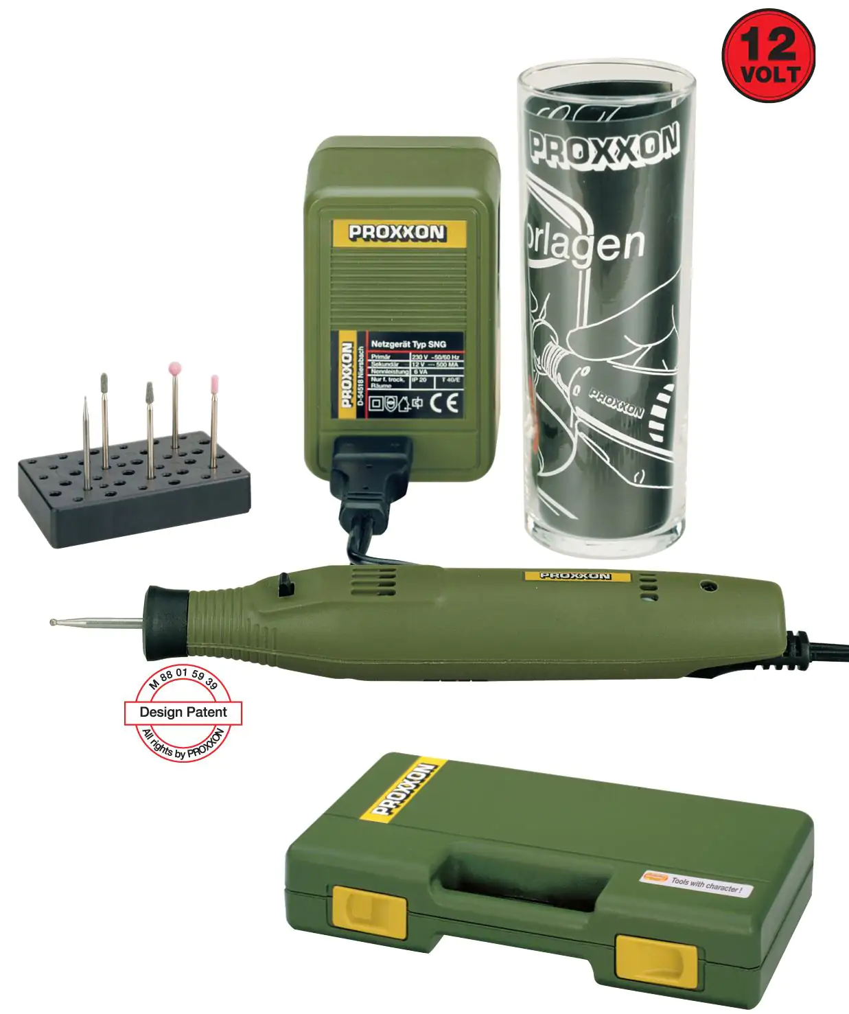 Proxxon Gravier-Komplettset GG 12 mit DC-Spezialmotor Proxxon Gravier-Komplettset GG 12 mit DC-Spezialmotor