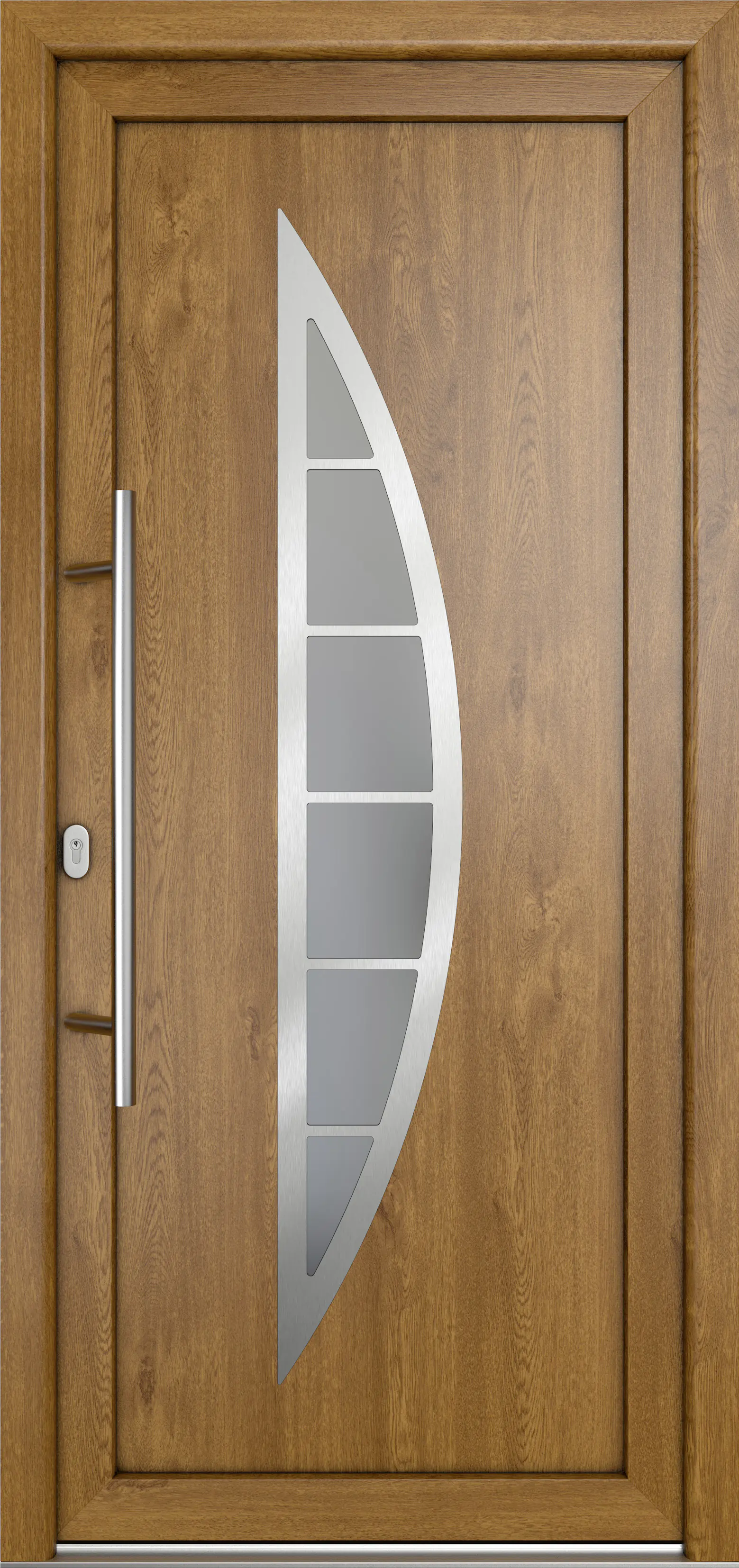 Meeth Haustür Signum Pro PVC Modell 28 98 x 208 cm DIN Links weiß/golden oak