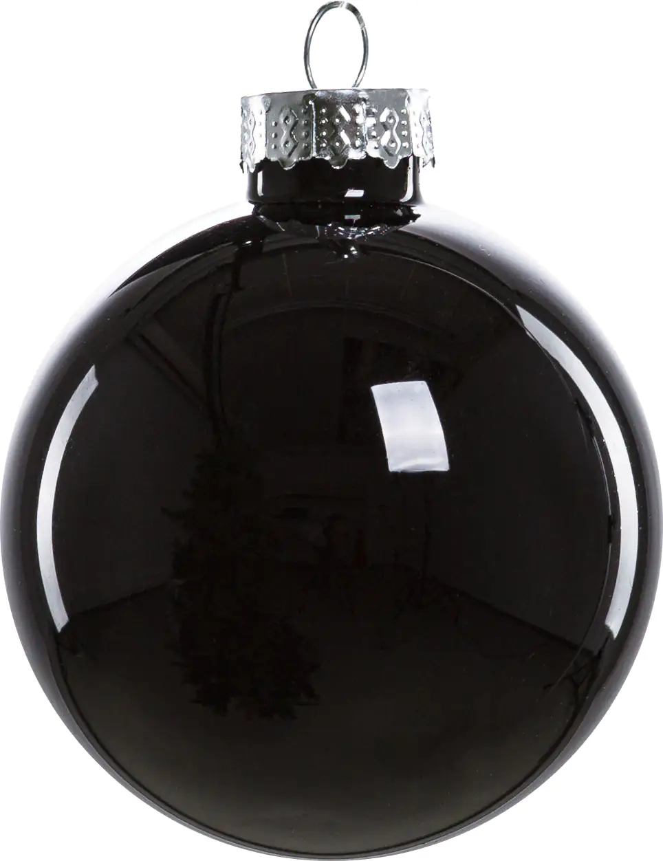 2076601553380_02 TrendLine Weihnachtskugeln aus Glas Ø 6,0 cm schwarz 20 Stück