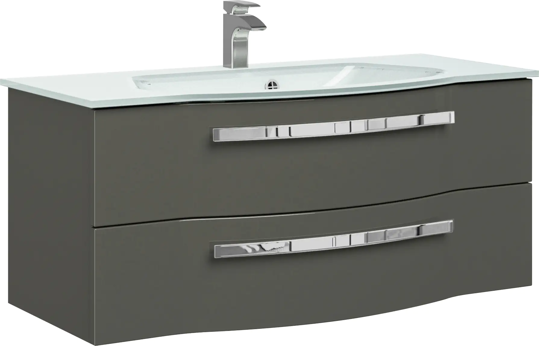 Pelipal Waschtischunterschrank Fokus 4005 mit Glaswaschtisch