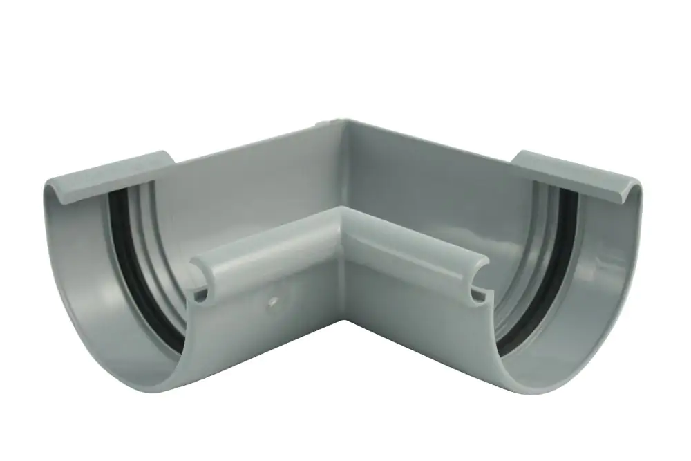 Marley Rinnenwinkel NW 100 mm, Innenecke, 90°, halbrund, grau