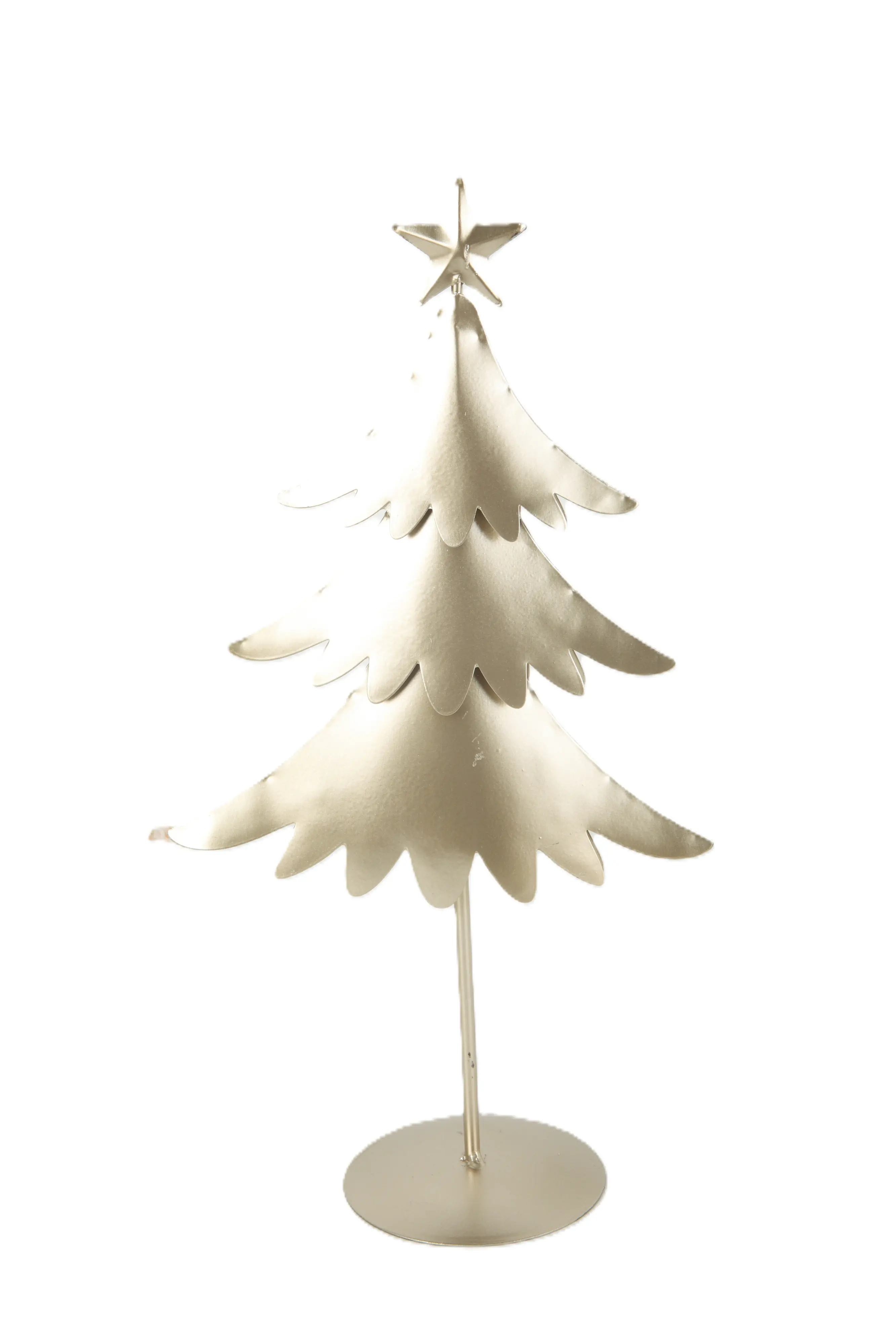 TrendLine Deko Tannenbaum Metall 20,5 x 10,5 x 39 cm champagner