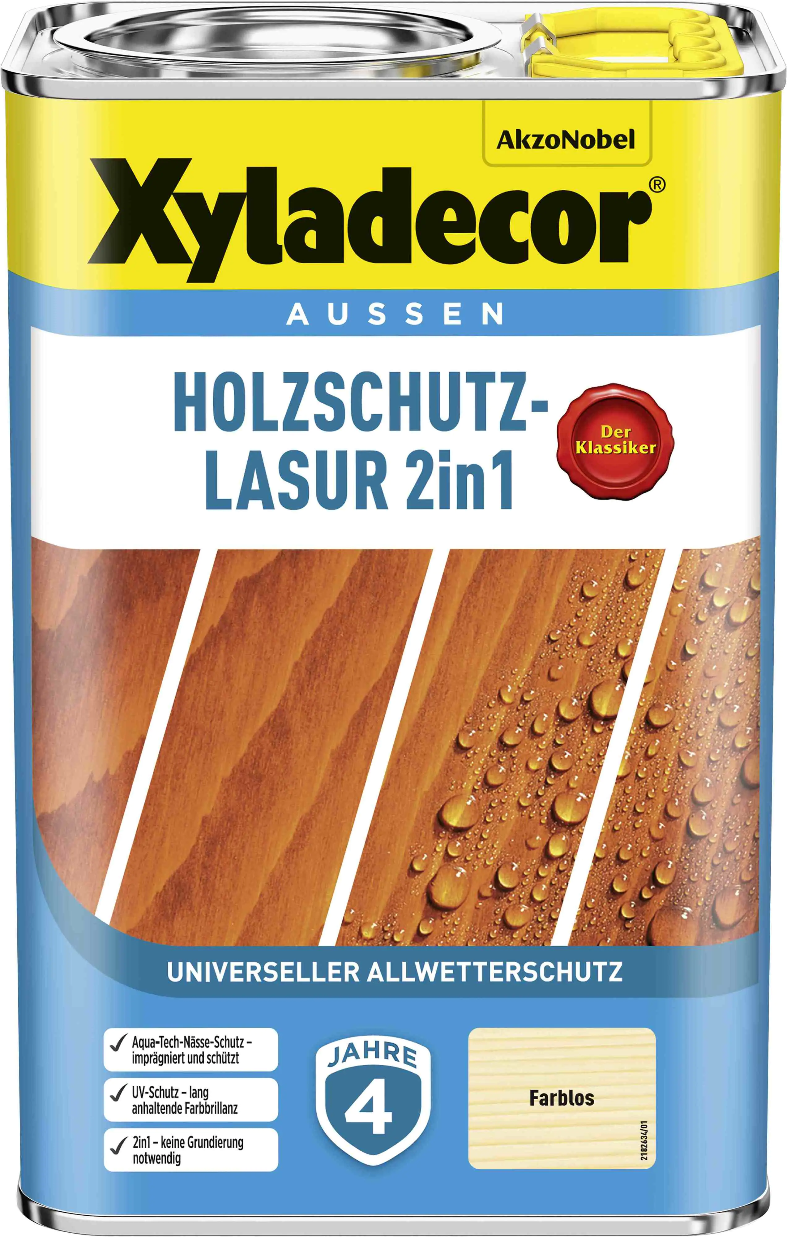 Xyladecor Holzschutz-Lasur 4 L farblos 2in1 Xyladecor Holzschutz-Lasur 4 L farblos 2in1