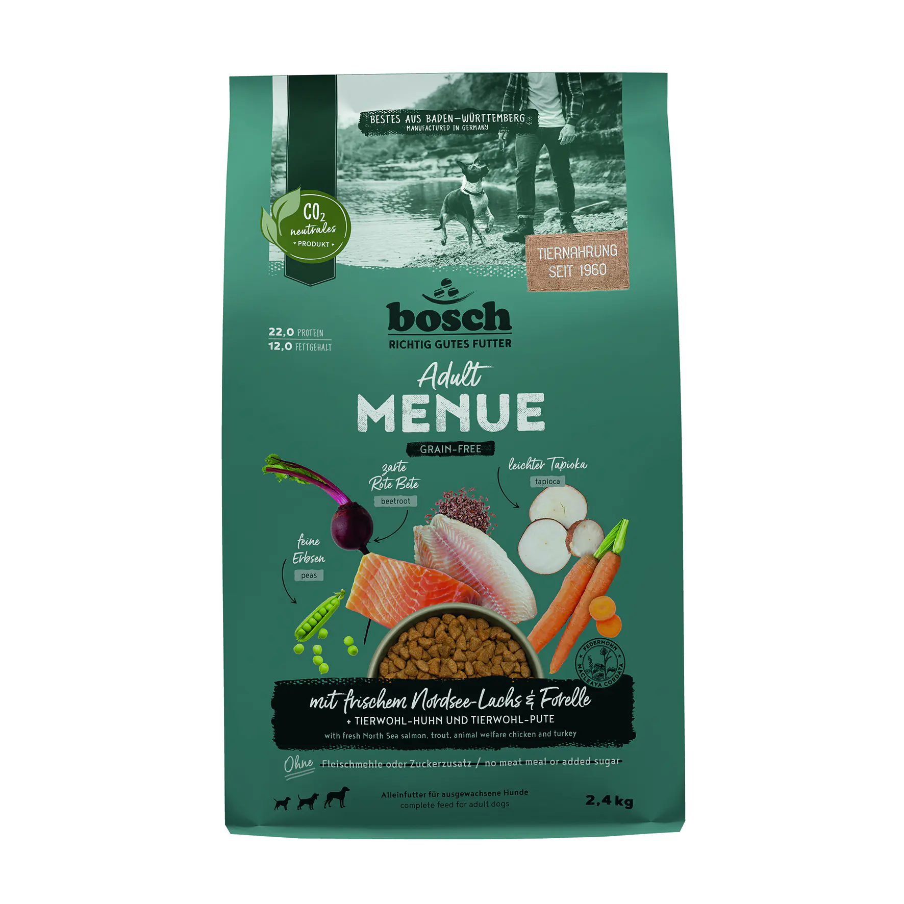 Bosch Hundetrockenfutter Adult Menue 2,4 kg Lachs