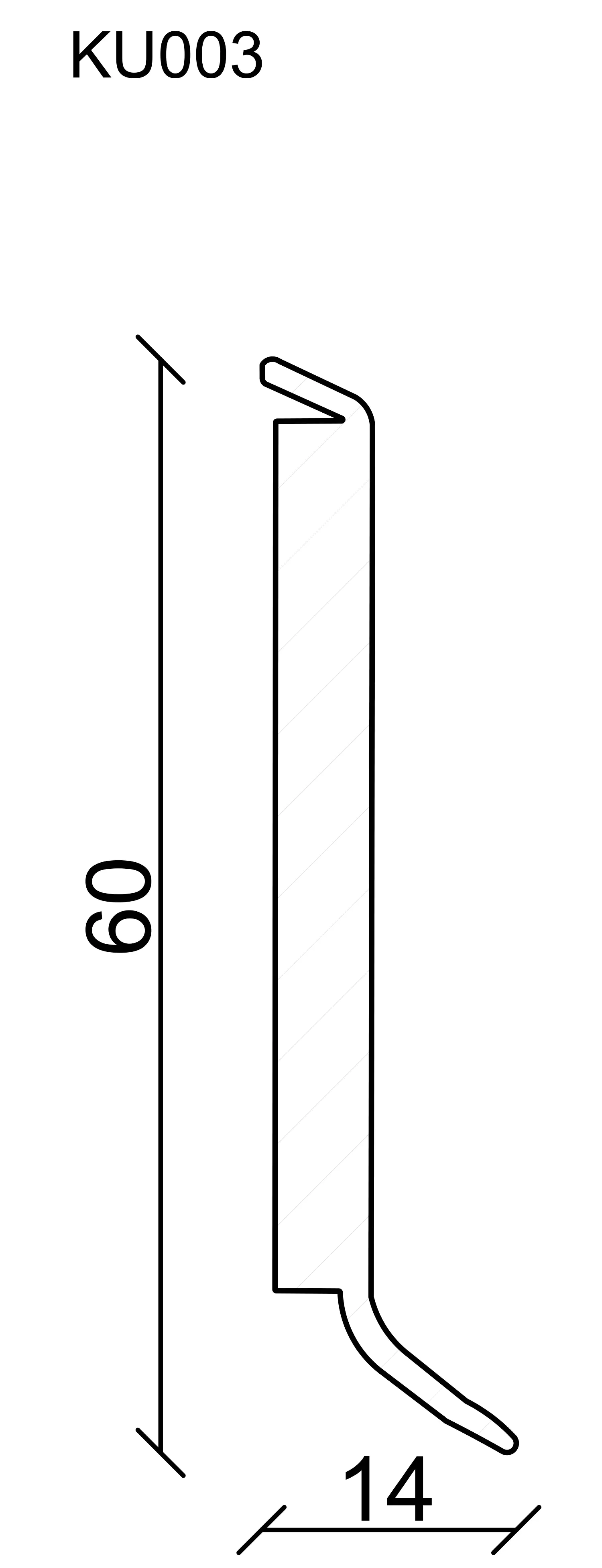 FN Neuhofer Kernsockelleiste 250 cm 60 x 14 mm Eiche