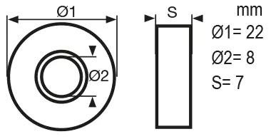 Kugellager 22 x 8 mm, 4 Stück
