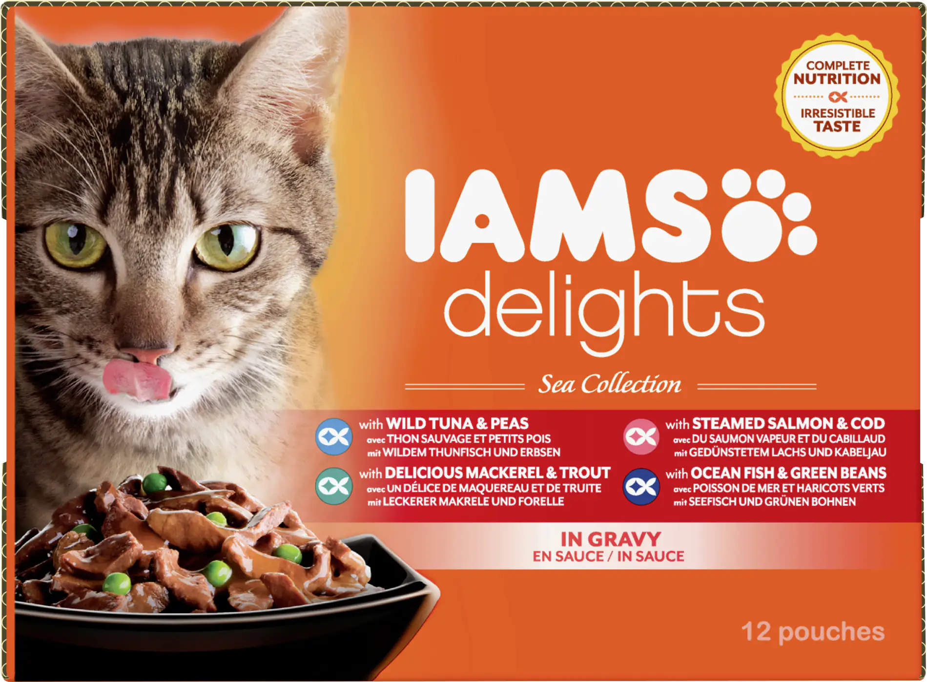 Iams Delights Katzennassfutter See Collection in Sauce 12 x 85 g