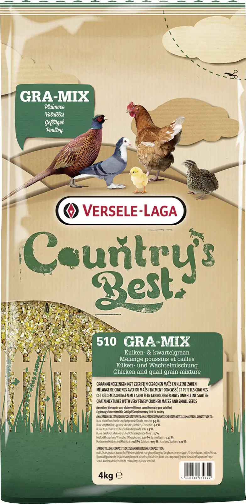 Country's Best Geflügelfuttermix Küken & Wachtel Mischung 4 kg