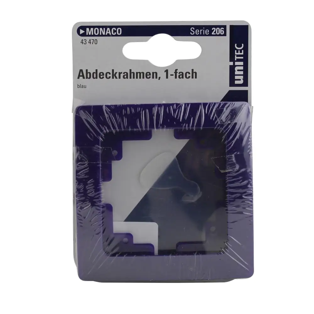 Unitec Abdeckrahmen Monaco 1-fach blau