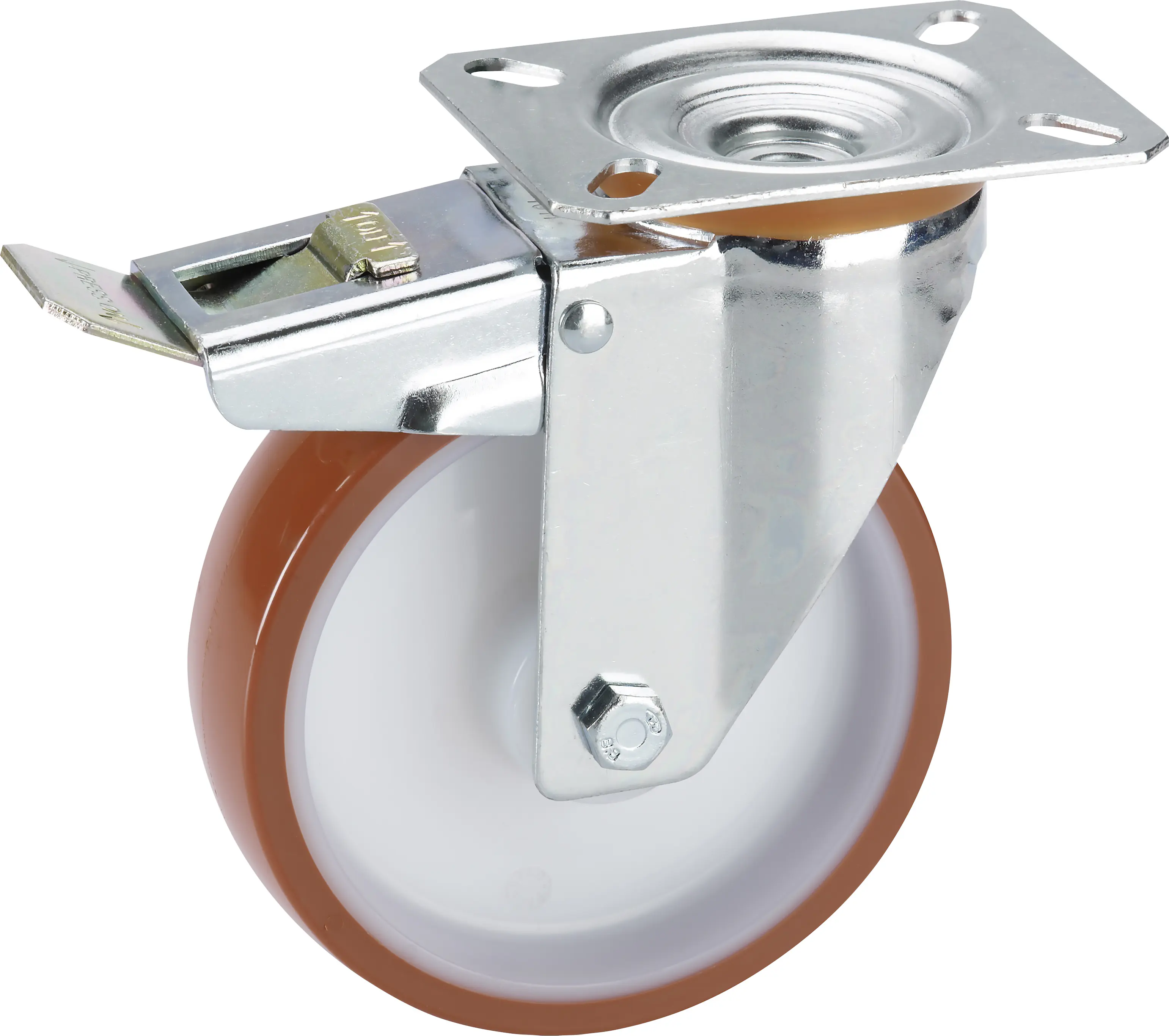 Geräte-Lenkrolle mit Totalfeststeller 80 x 30 mm Tragkr. 100 kg