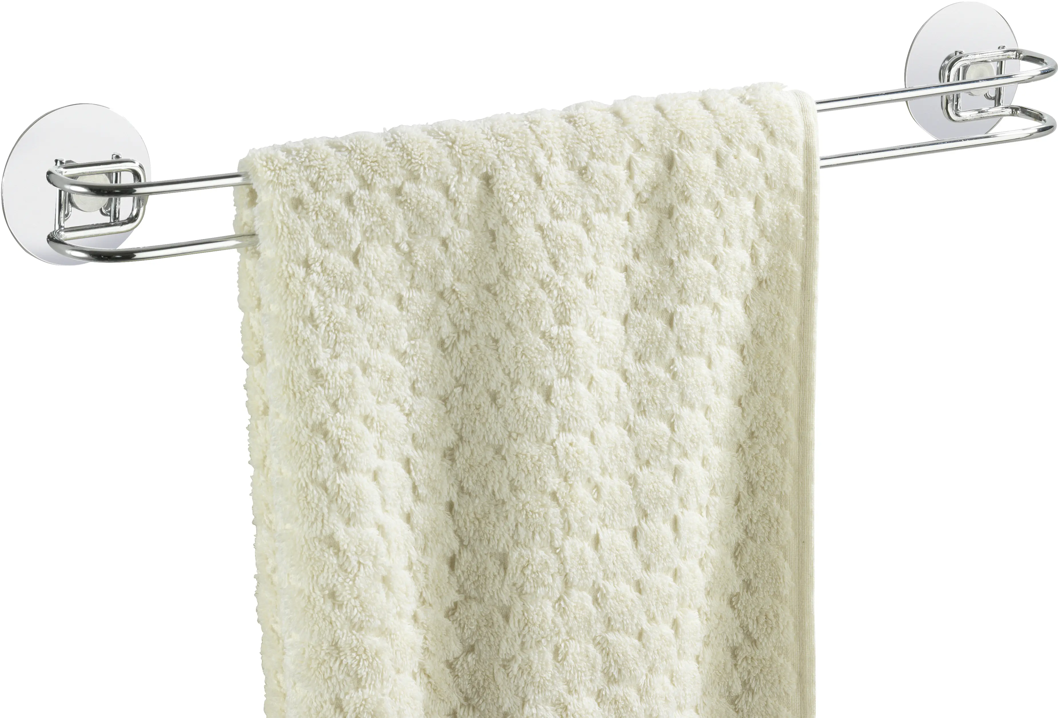 Wenko Turbo-Loc Handtuchstange Stahl, beige
