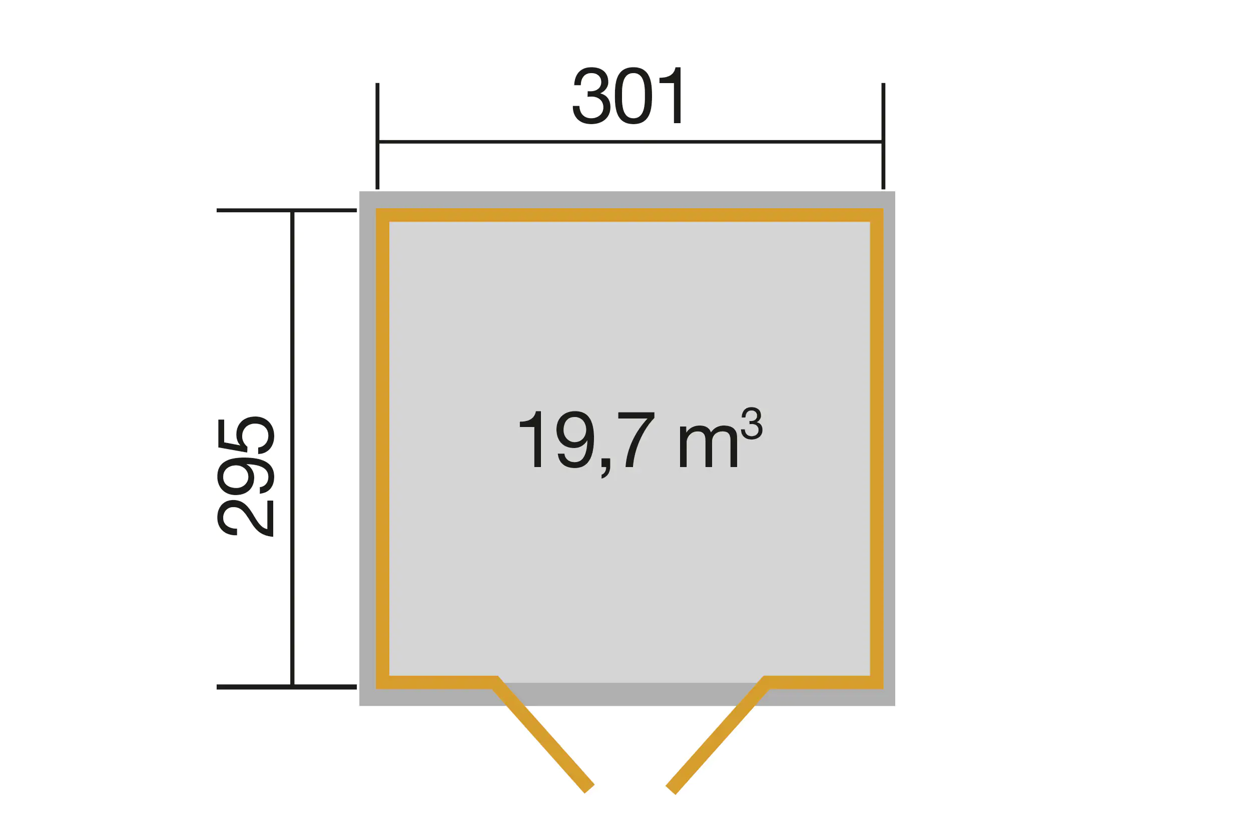Weka Gartenhaus Kajsa 301 x 295 cm anthrazit  mit Fußboden Weka Gartenhaus Kajsa 301 x 295 cm anthrazit  mit Fußboden