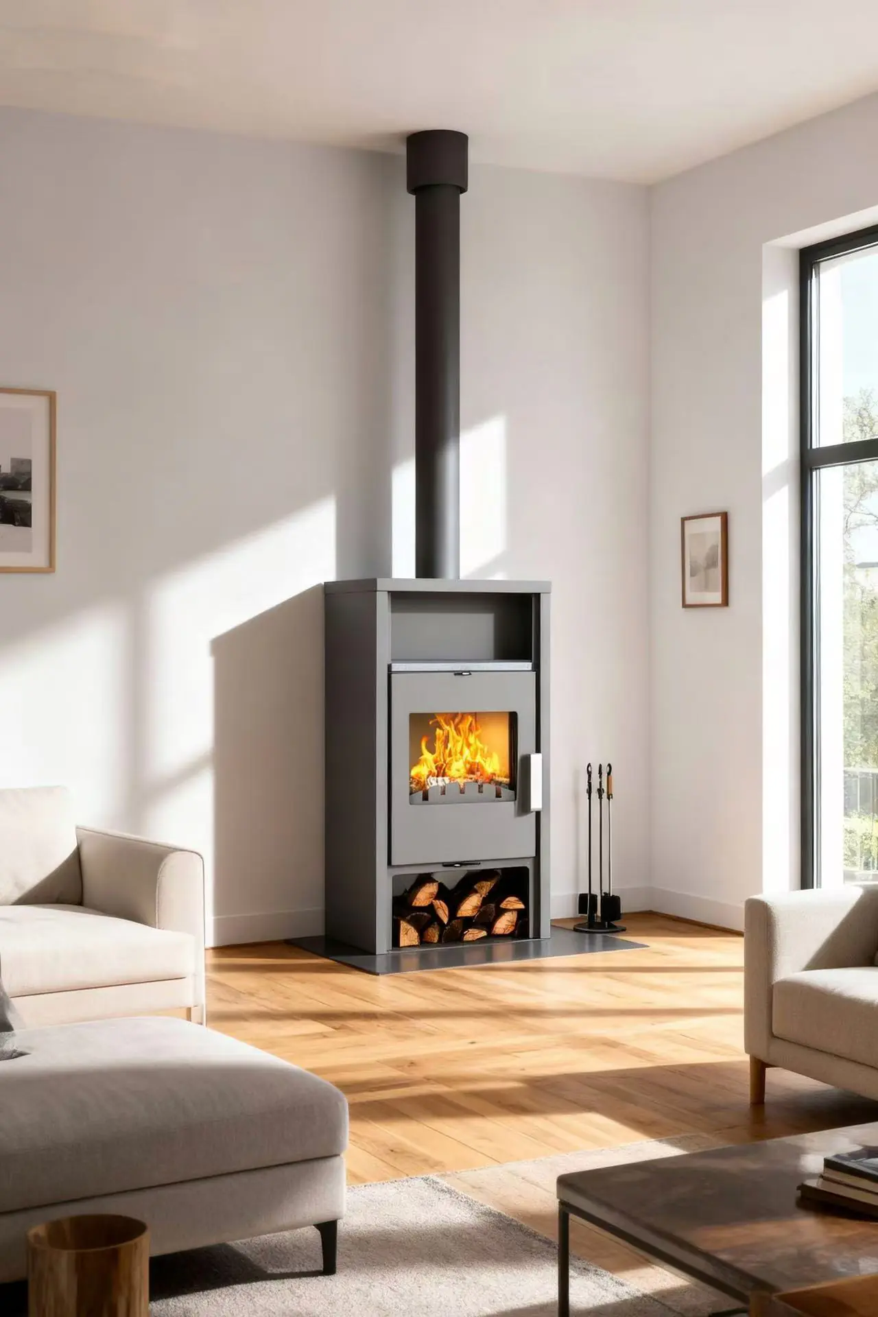 Accente Kaminofen Europa 4.0 Stahl grau 7 kW