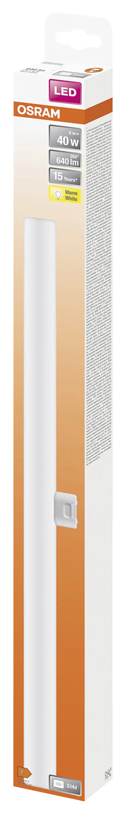 Osram LED Röhre 50 cm S14d 6 W warmweiß Osram LED Röhre 50 cm S14d 6 W warmweiß