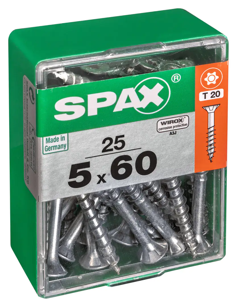 Spax Universalschrauben 5.0 x 60 mm TX 20 - 25 Stk.