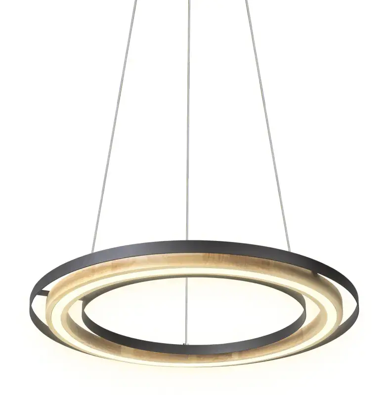 Globo Hängeleuchte 1 Rilas Ø 56 x 150 cm schwarz warmweiß