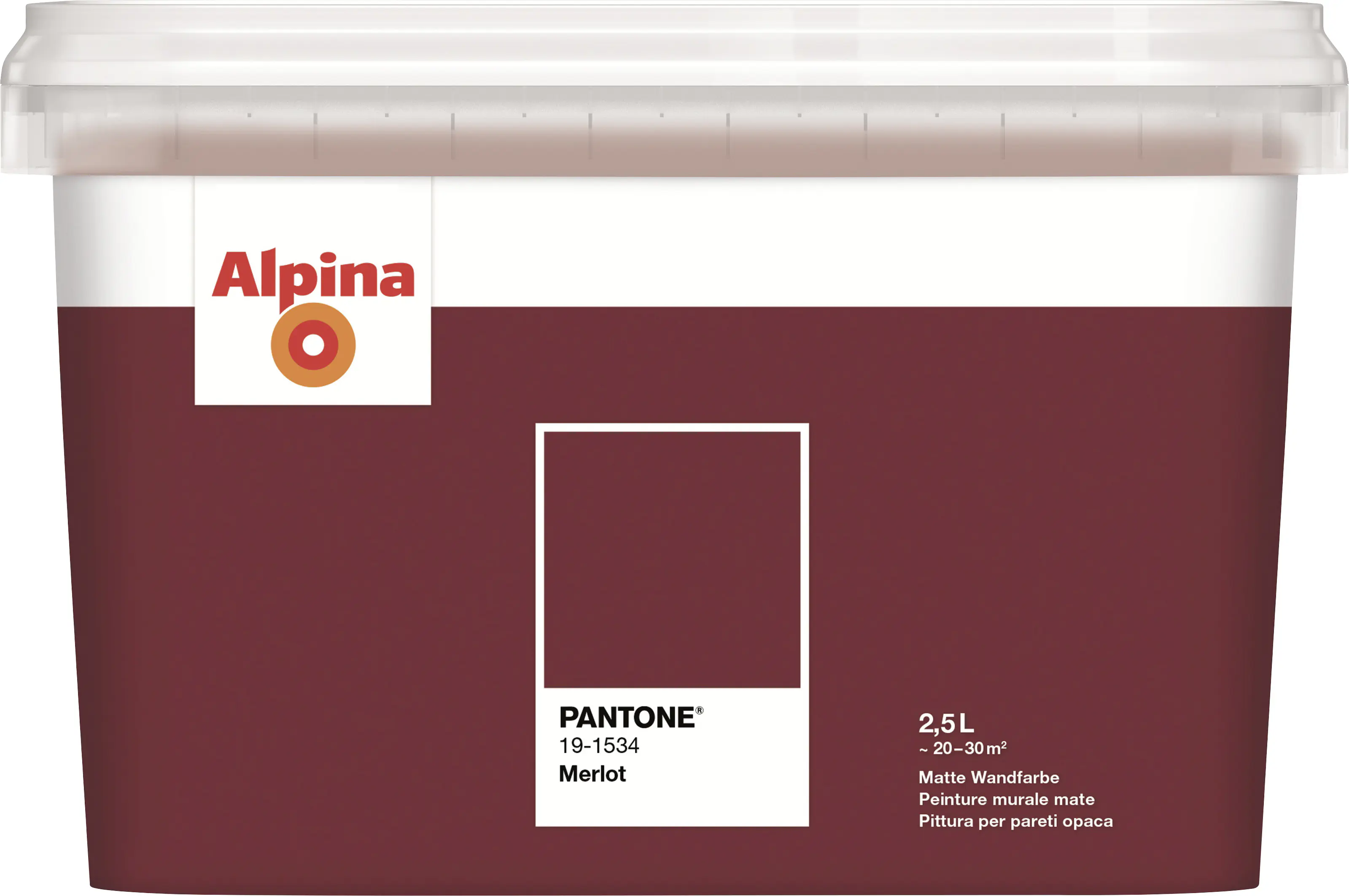 Alpina Wandfarbe Pantone matt merlot 2,5 L
