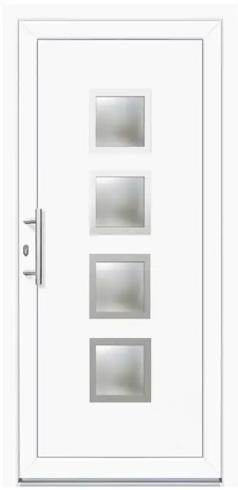Panto Kunststoff-Haustür K025 110 x 210 cm DIN L weiß Panto Kunststoff-Haustür K025 110 x 210 cm DIN L weiß