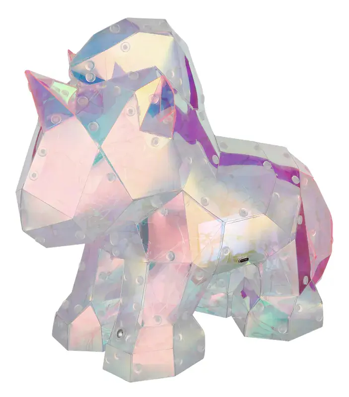 Globo Tischleuchte Brondar klar pink Kunststoff