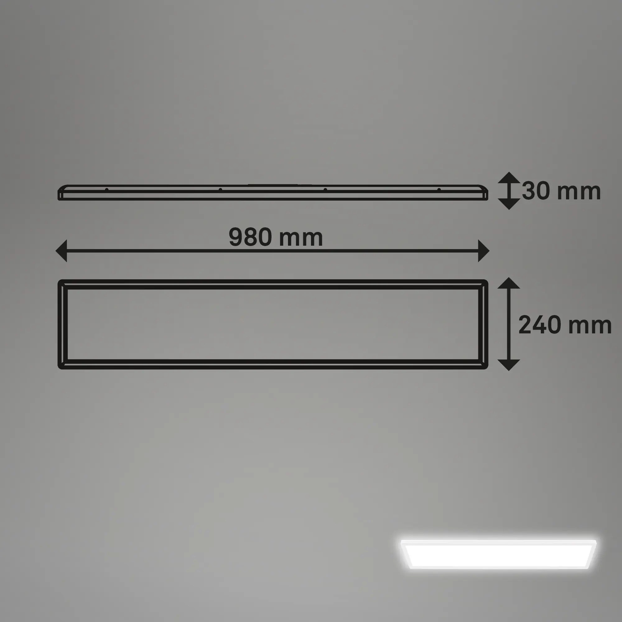 Briloner LED Panel Tava 36W 98x20x3 cm weiß neutralweiß dimmbar