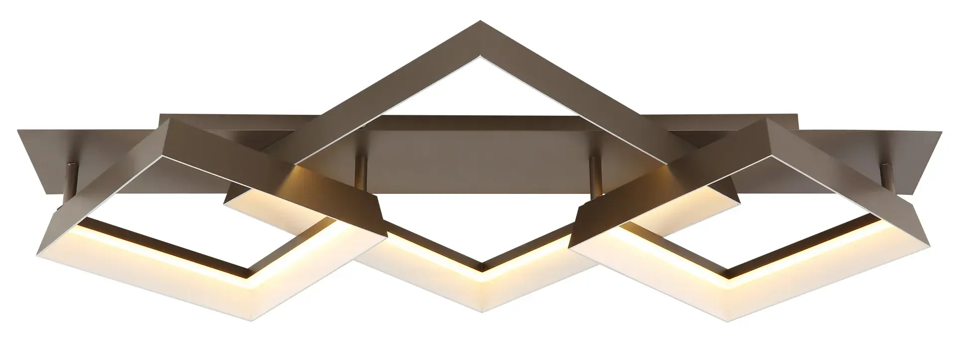 Globo LED-Deckenleuchte Syrakus 24 W 850 lm warmweiß kaffeefarben