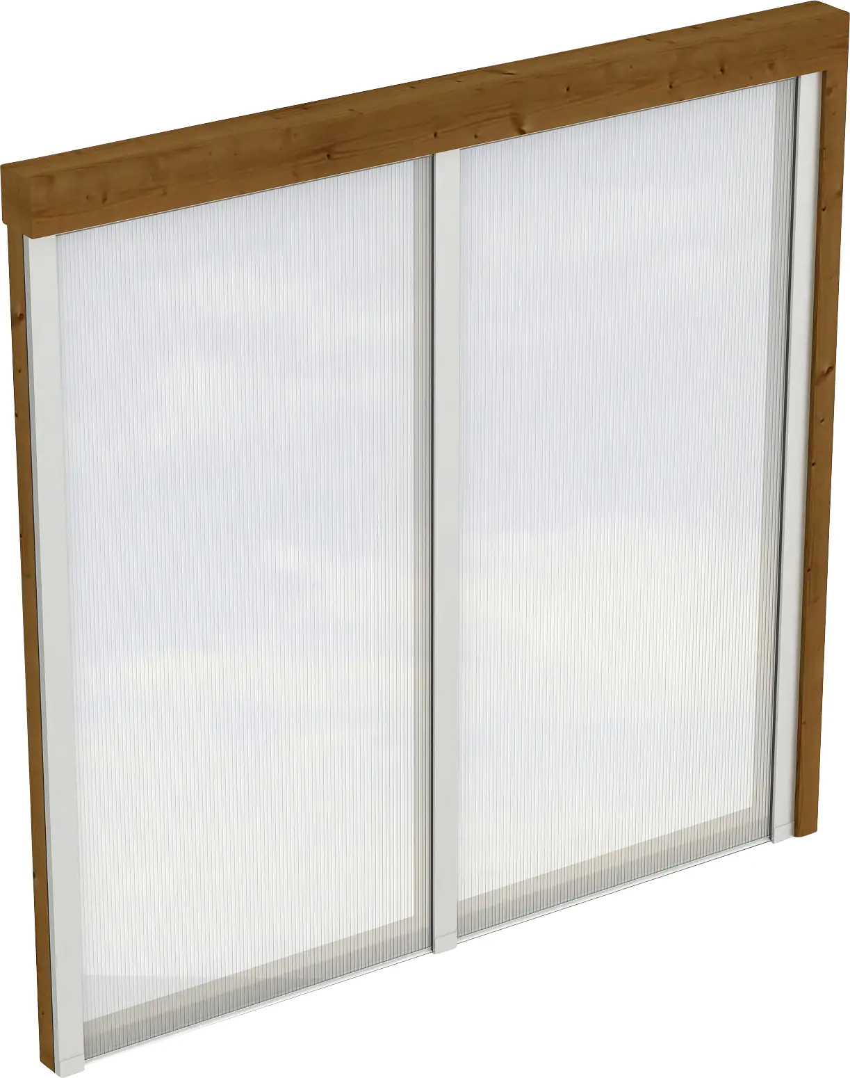 SKAN HOLZ Seitenwand m. Polycarbonatplatten 205 x 200 cm Fichte