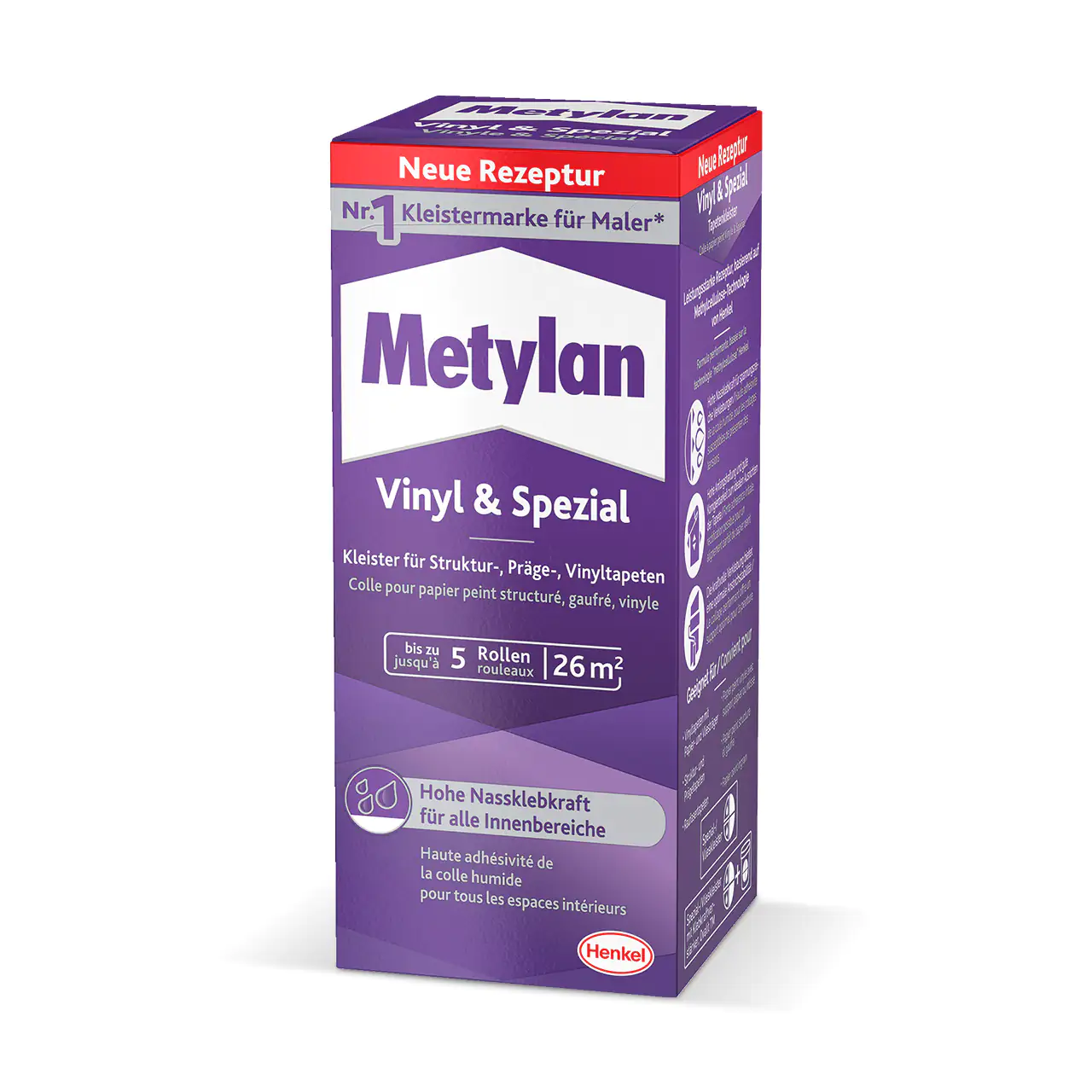 Metylan Vinyl & Spezial Tapetenkleister 180 g Paket, trocknet transparent Metylan Vinyl & Spezial Tapetenkleister 180 g Paket, trocknet transparent