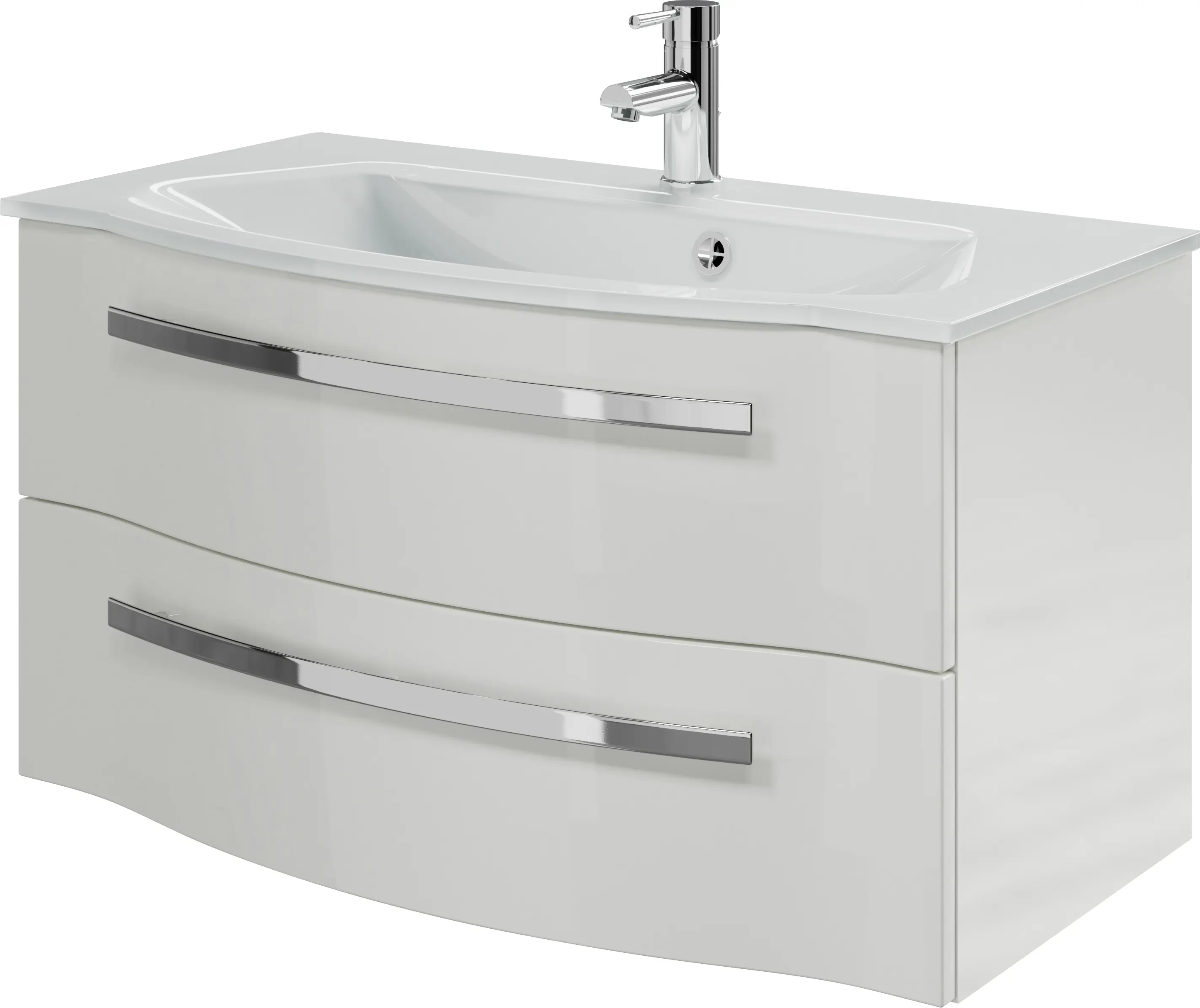 Pelipal Waschtischunterschrank Fokus 4005 mit Glaswaschtisch, Breite 92 cm