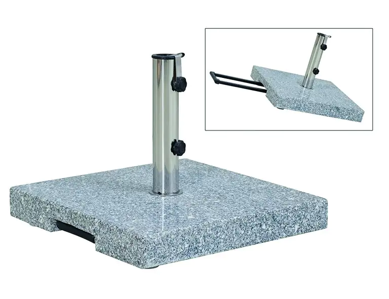 Siena Garden Granitständer Trolley eckig 45 kg, mit Trolley-Auszug u.Rollen