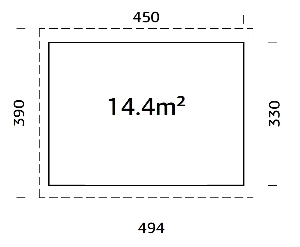 Palmako Gartenhaus Lydia 450 x 330 cm mit Schiebetüren naturbelassen Palmako Gartenhaus Lydia 450 x 330 cm mit Schiebetüren naturbelassen