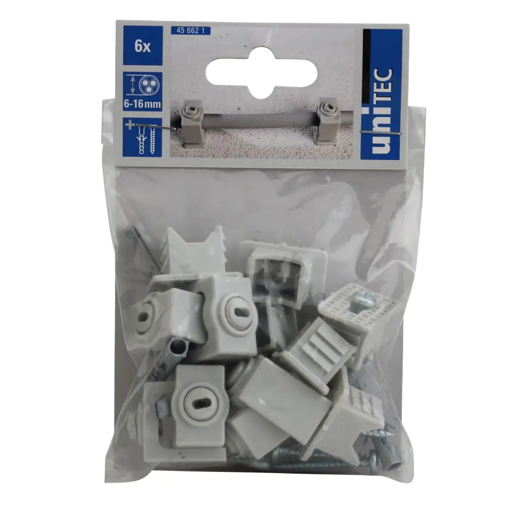 Greif-Druckschelle 1-fach 6-16mm grau 6x