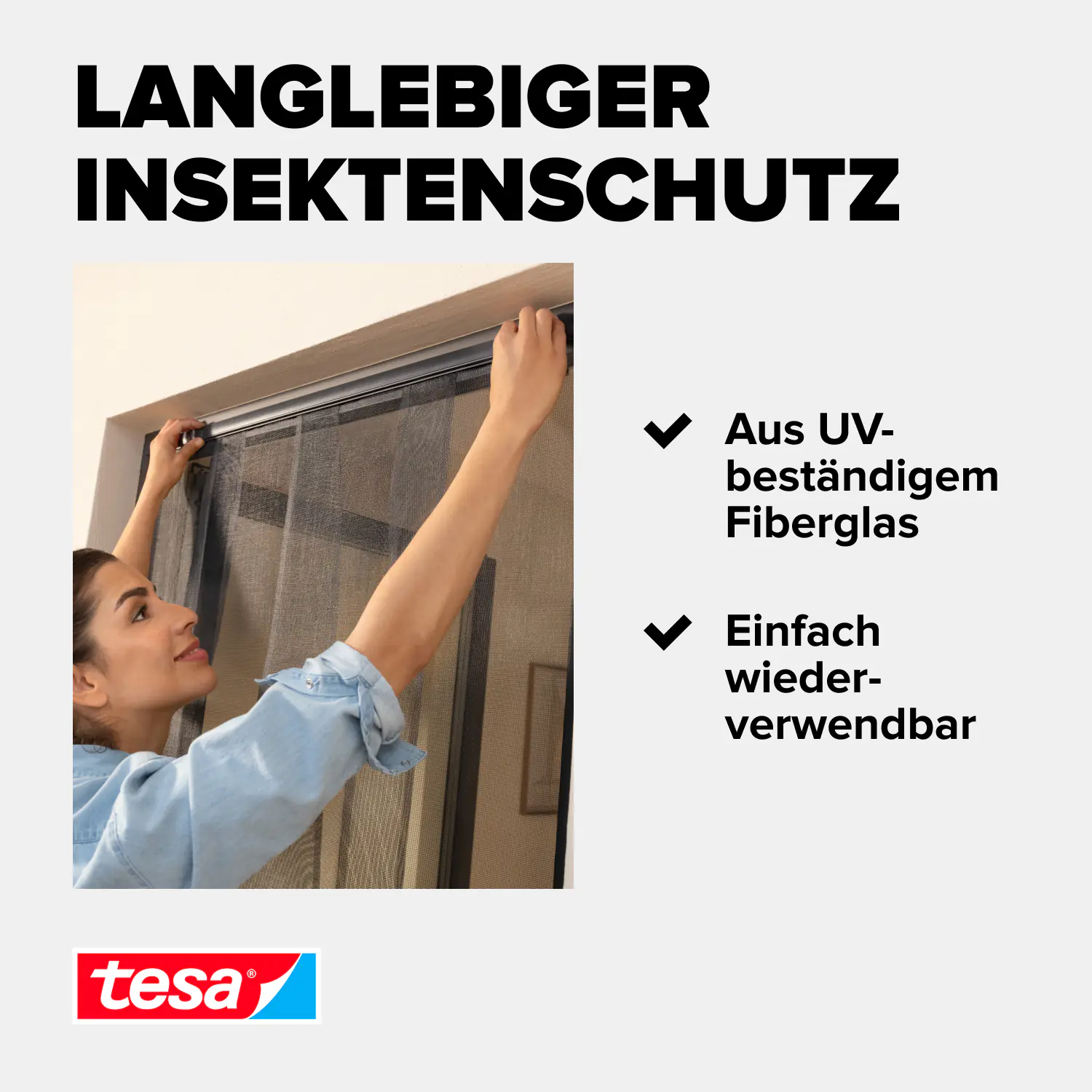 tesa Fliegenschutz-Lamellenvorhang STANDARD 120 x 250 cm - anthrazit