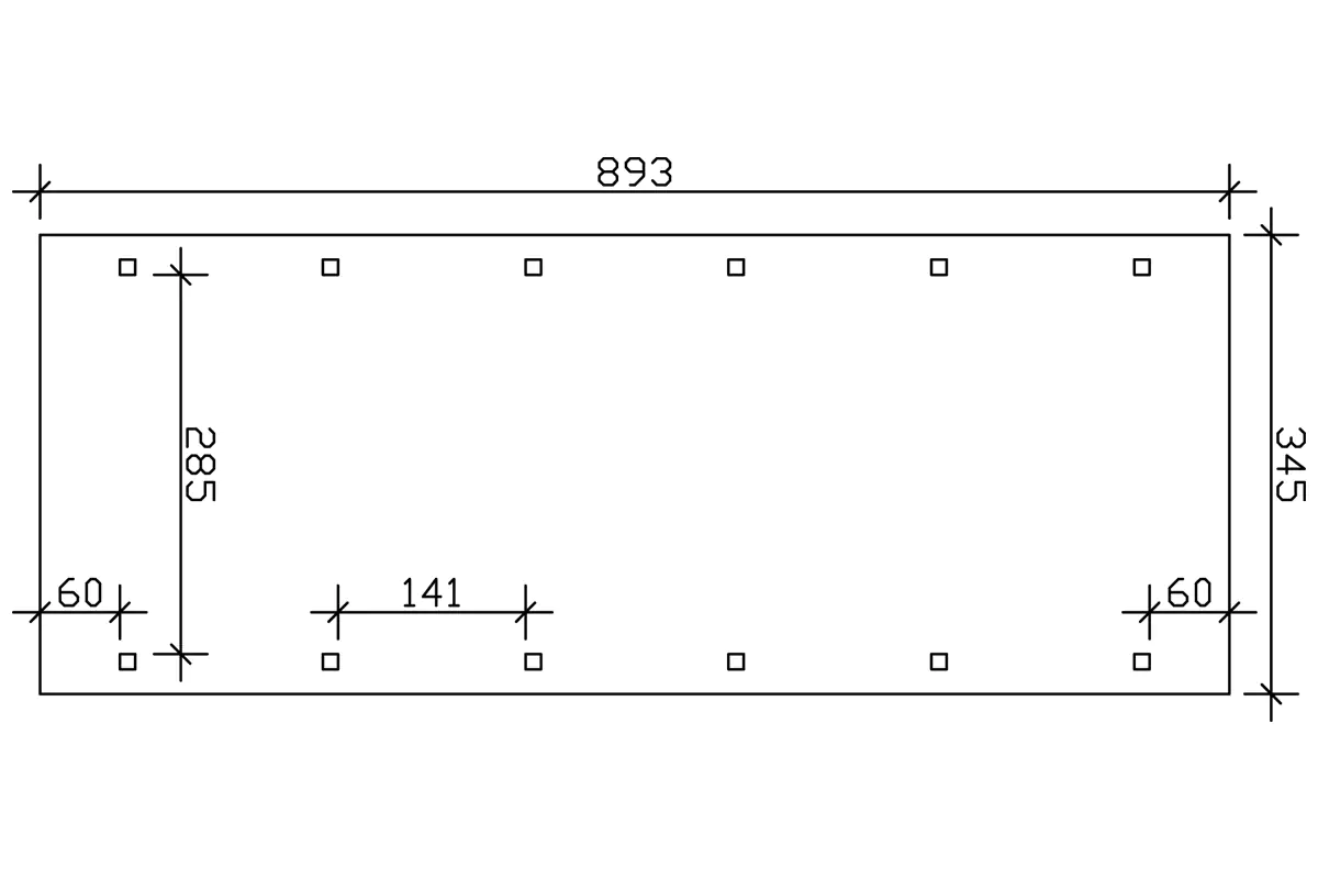 4018211034192_03 SKAN HOLZ Carport Spreewald 345 x 893 cm mit EPDM-Dach