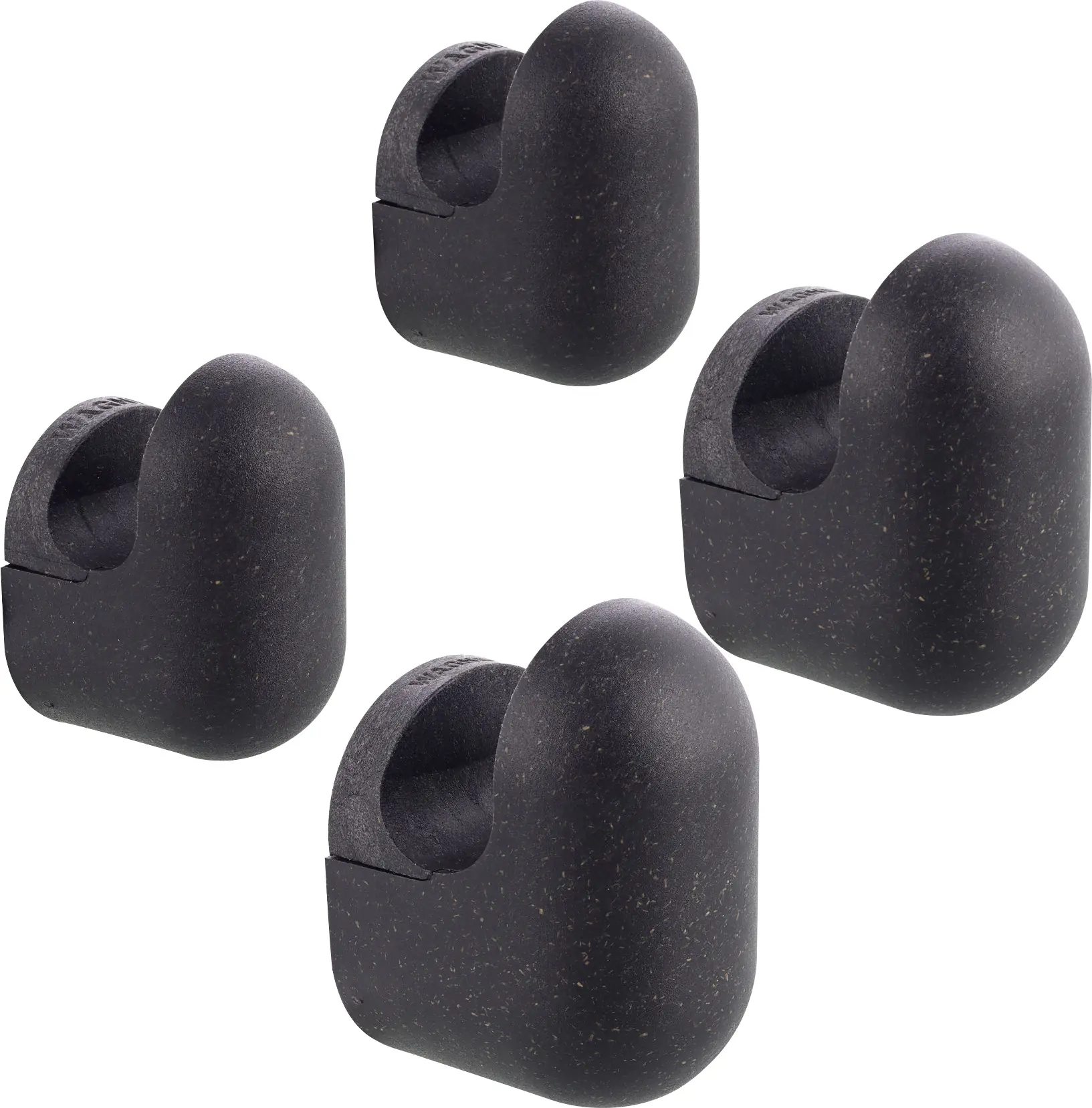 Wagner Wandhaken-Set hooks4home Pill Tragkraft bis 2 kg Bio Kunststoff schwarz 2 Größen 4 Stück