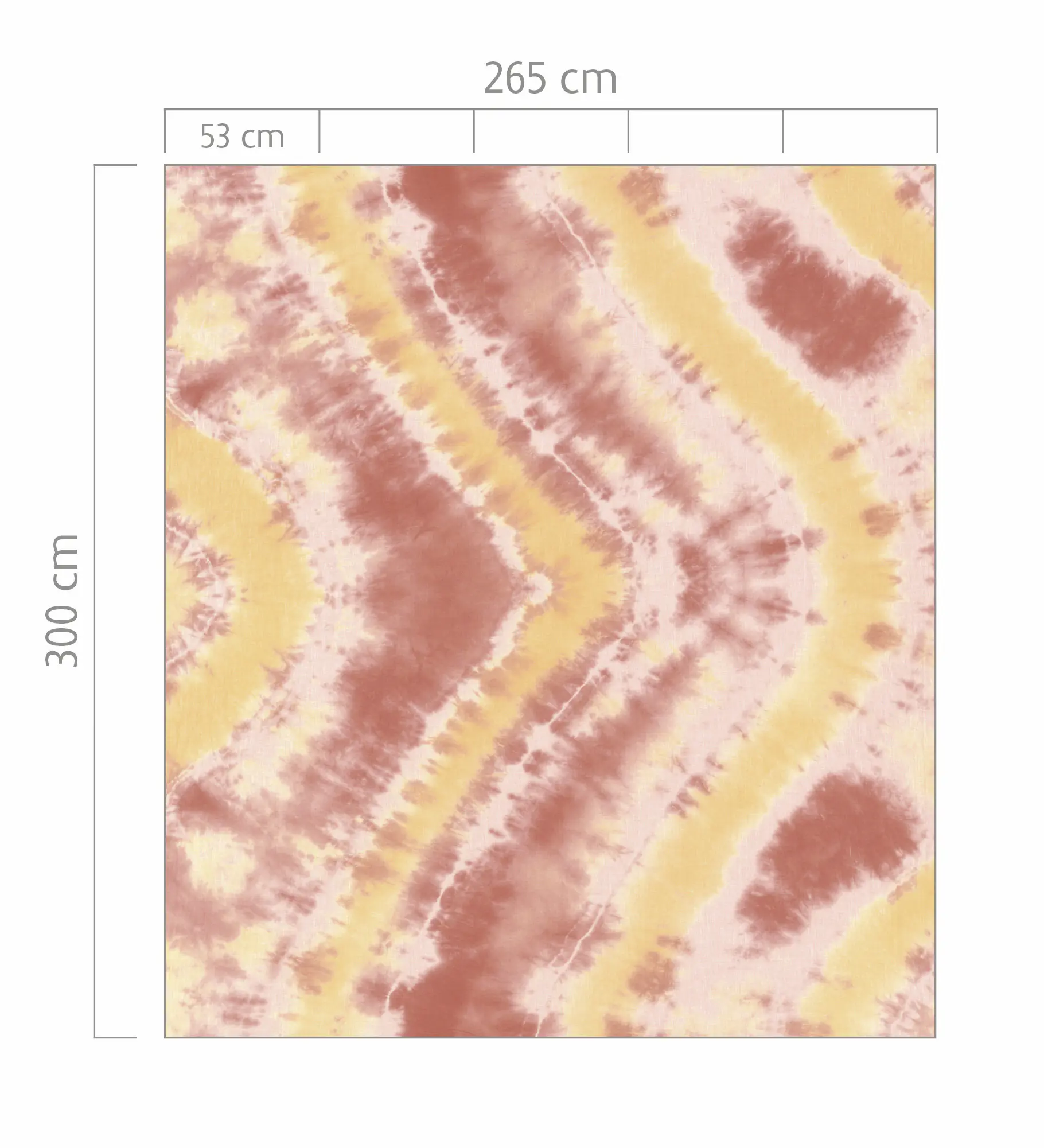 Rasch Vlies Fototapete Batik Beachhouse rot-orange 3 x 2,65 m 